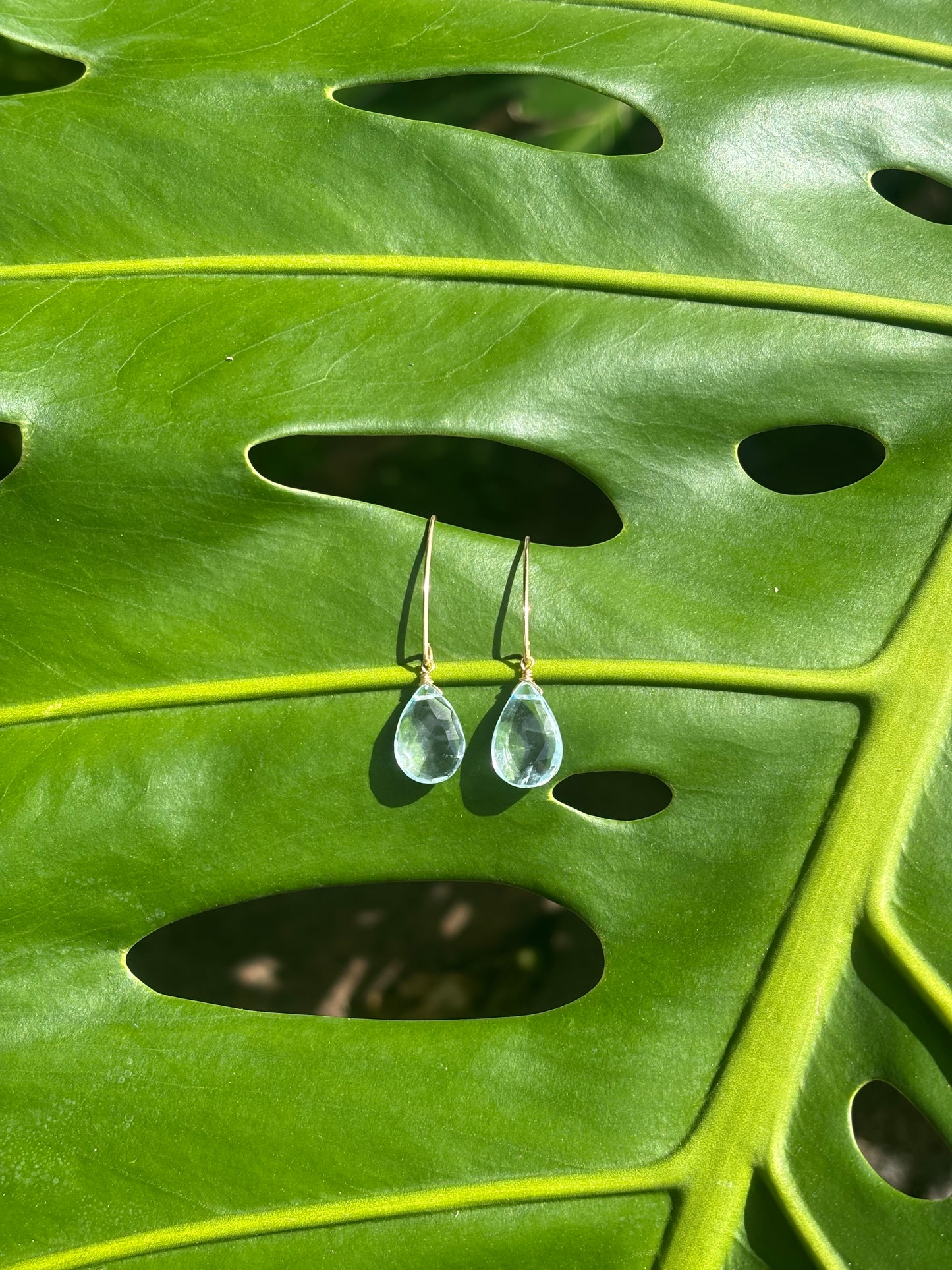 *Blue topaz Earrings