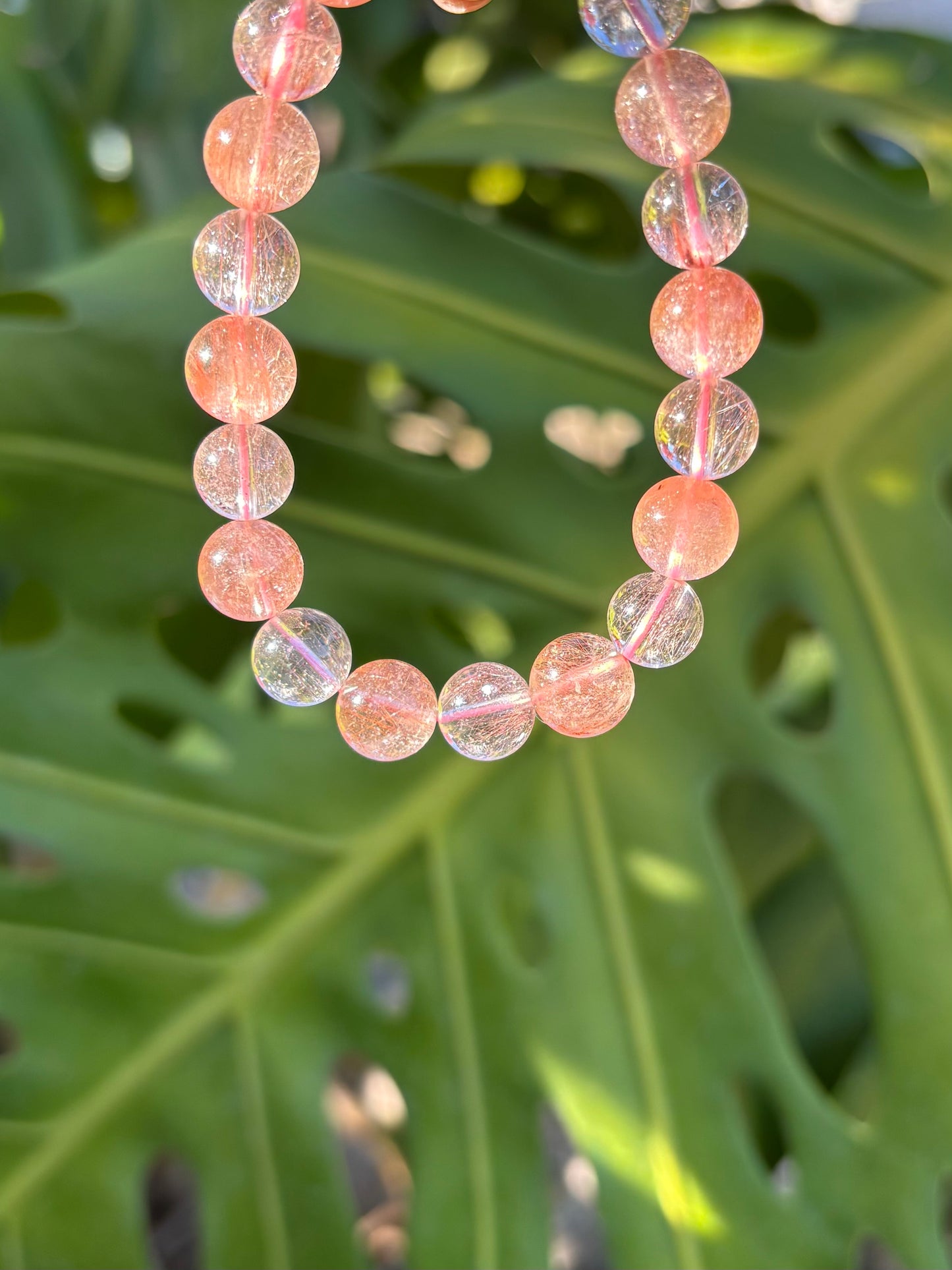 #激レアPink Rutile Quartz 8.5mm&9.5mm