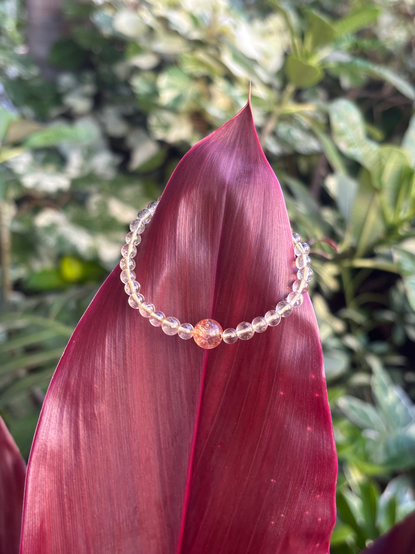 宇宙系のパワー🚀極上リビアングラス6mm+Sunstone