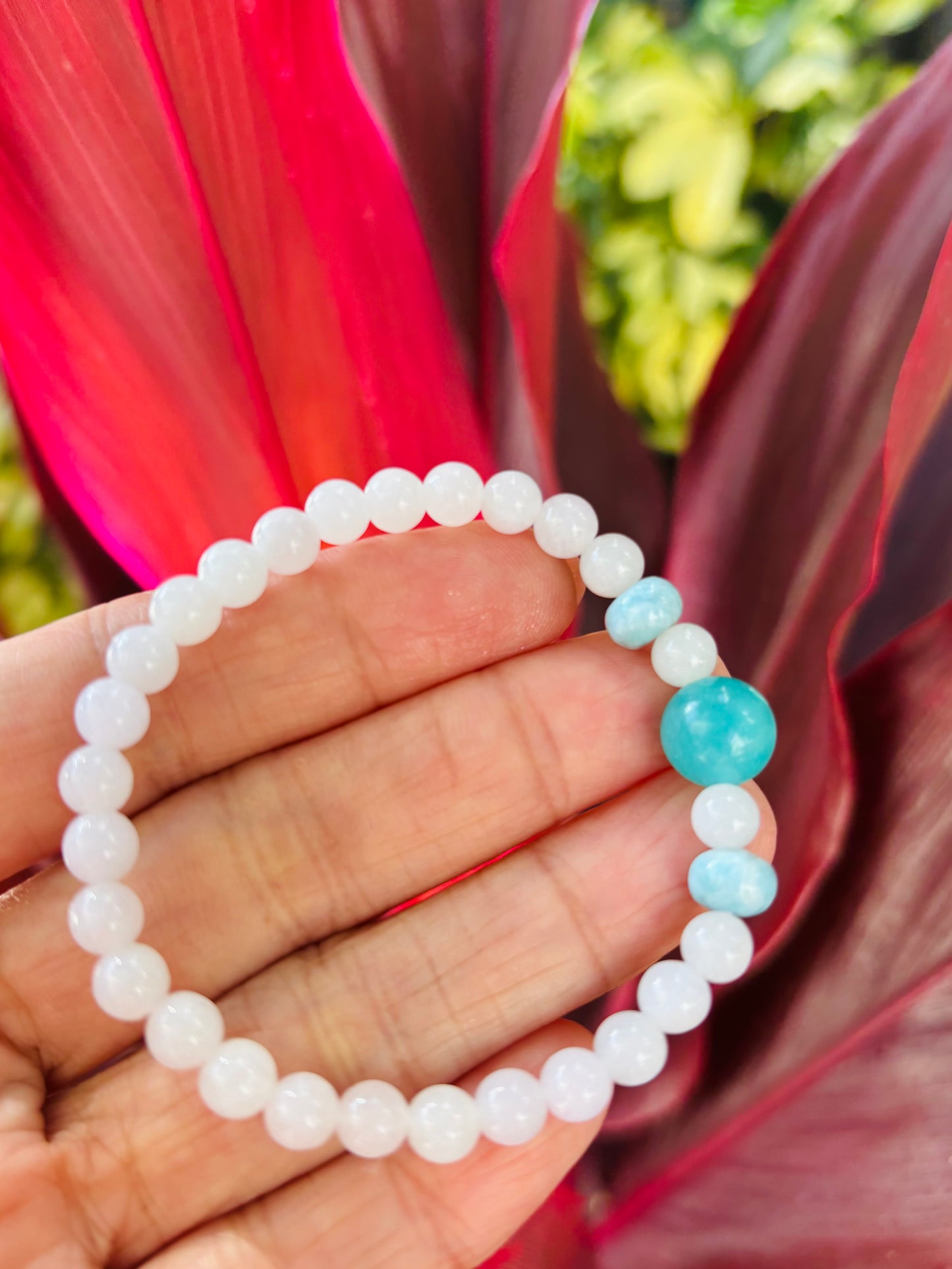 White Jade Bracelet 6mm