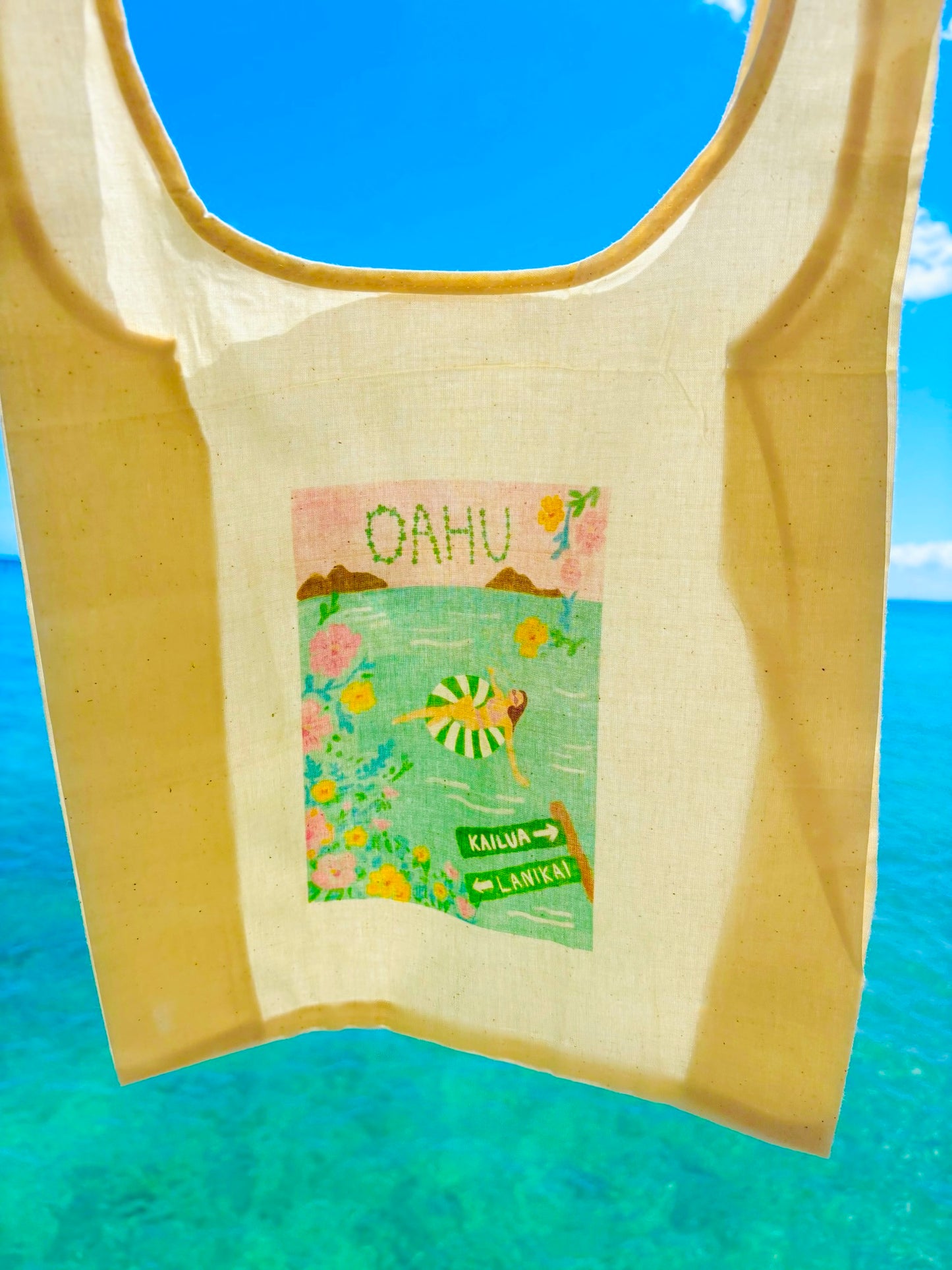 限定OAHU Eco Bag ラリマーお守り$24付き☆