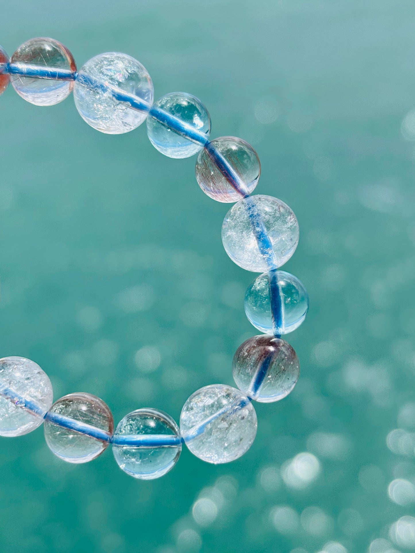 #Pink rutile & Ocean aqua...