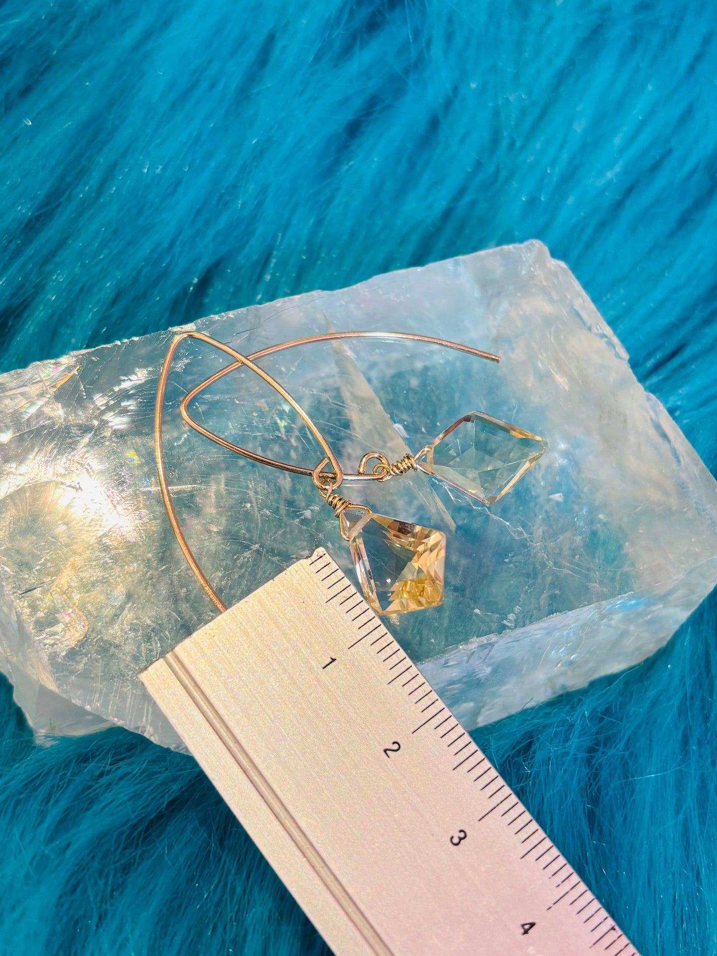 #Citrine dangle earrings