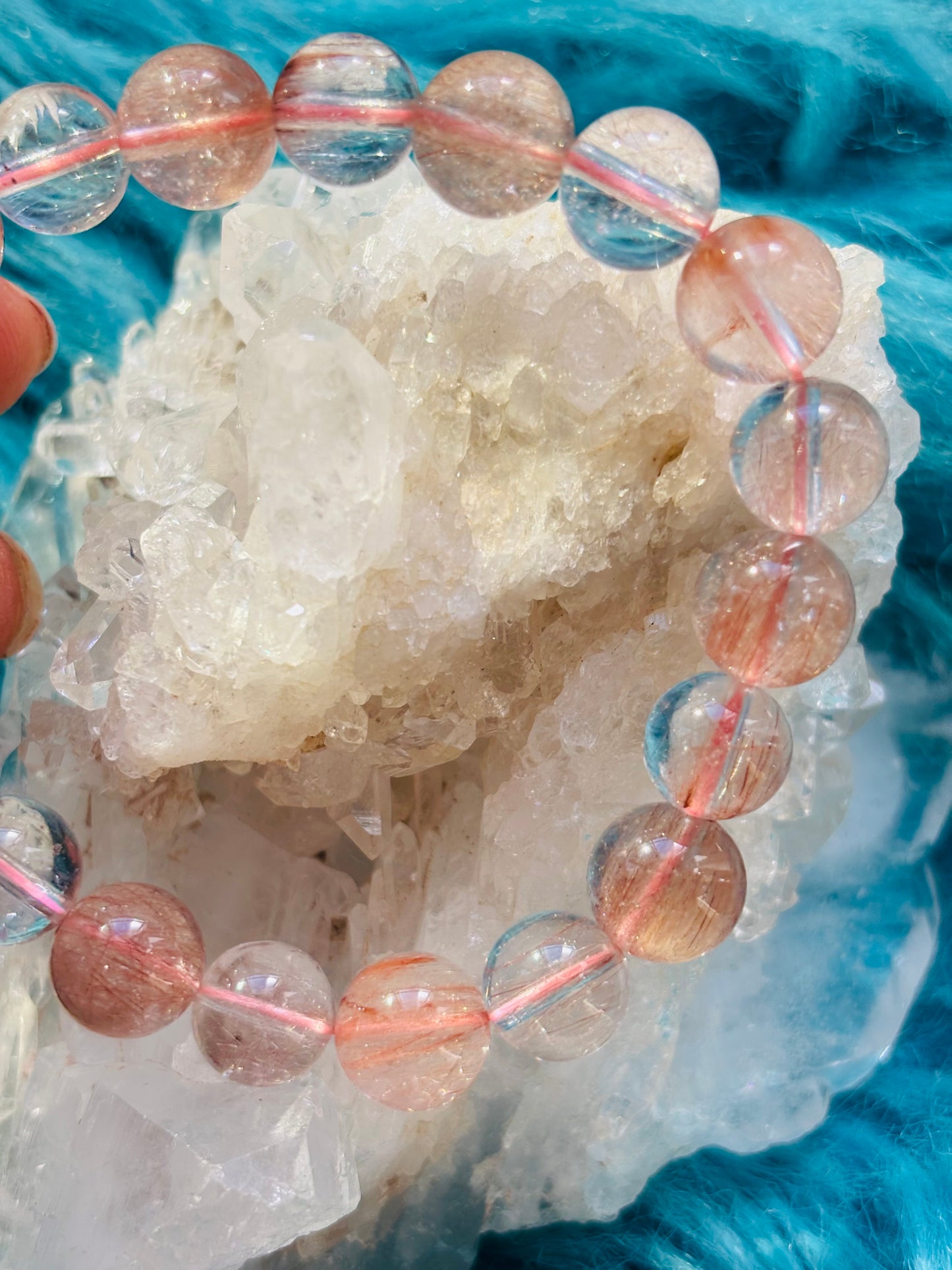 #激レアPink Rutile Quartz 8.5mm&9.5mm