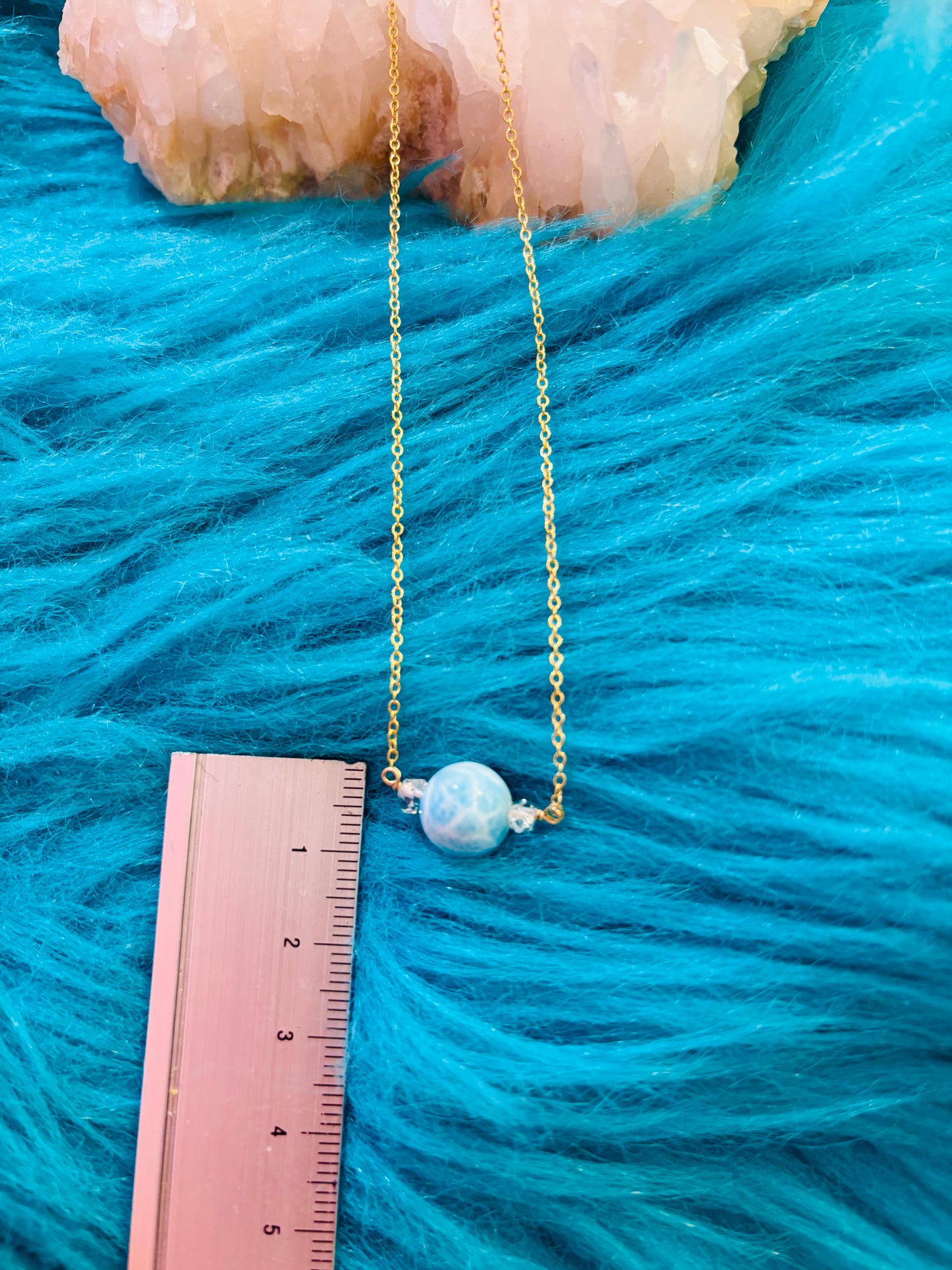 Larimar Necklace 10mm