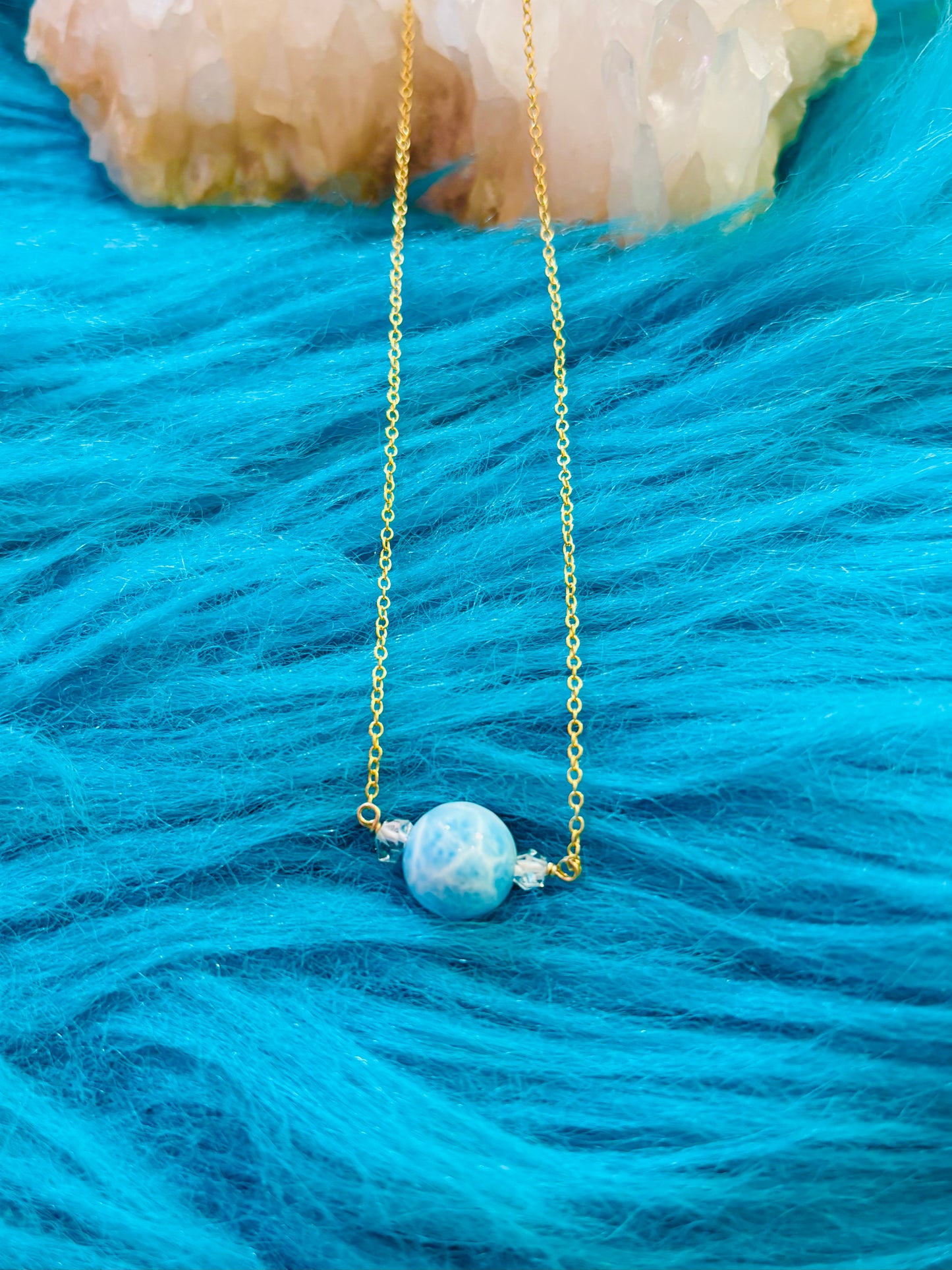 Larimar Necklace 10mm