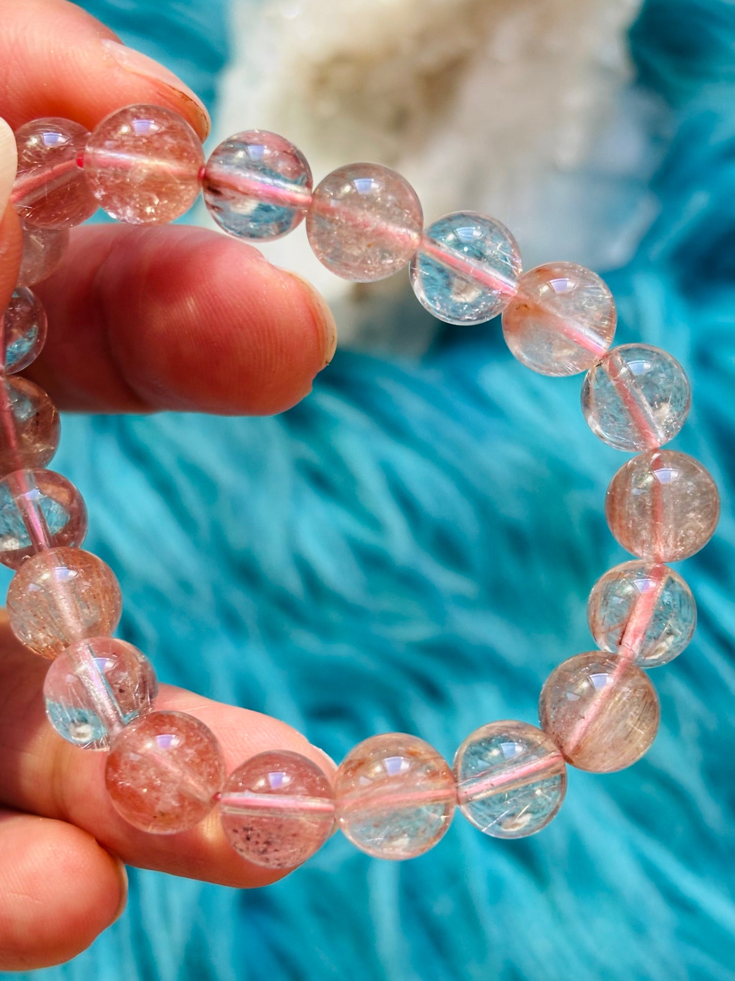 #激レアPink Rutile Quartz 8.5mm&9.5mm