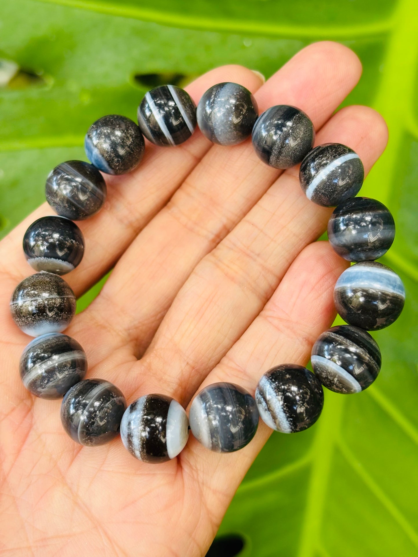 Blue opal bracelet 12.5mm