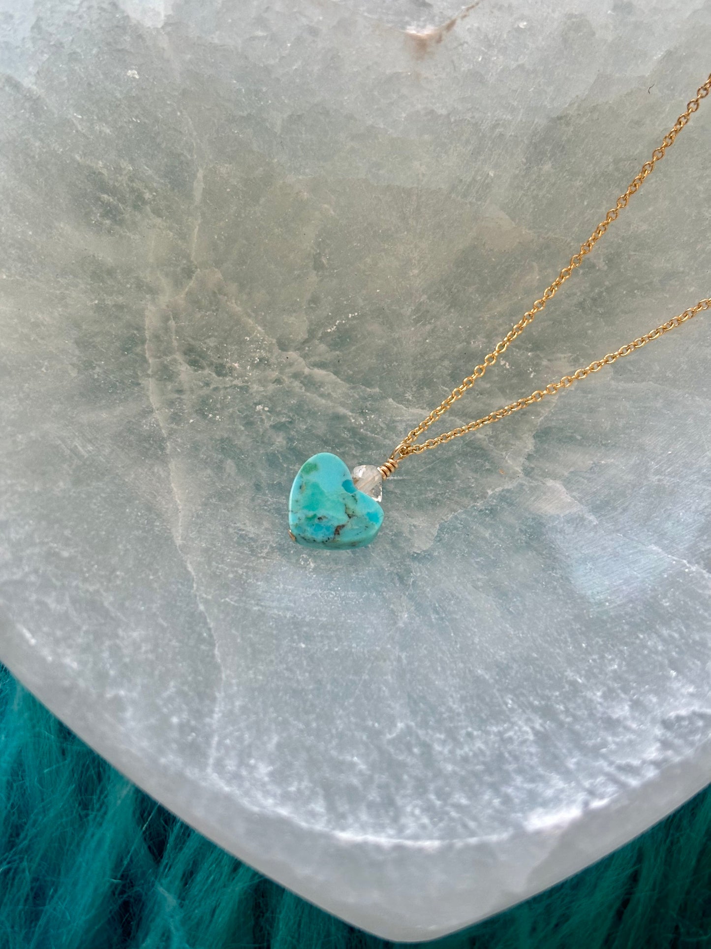 Sleeping Beauty turquoiseネックレス heart