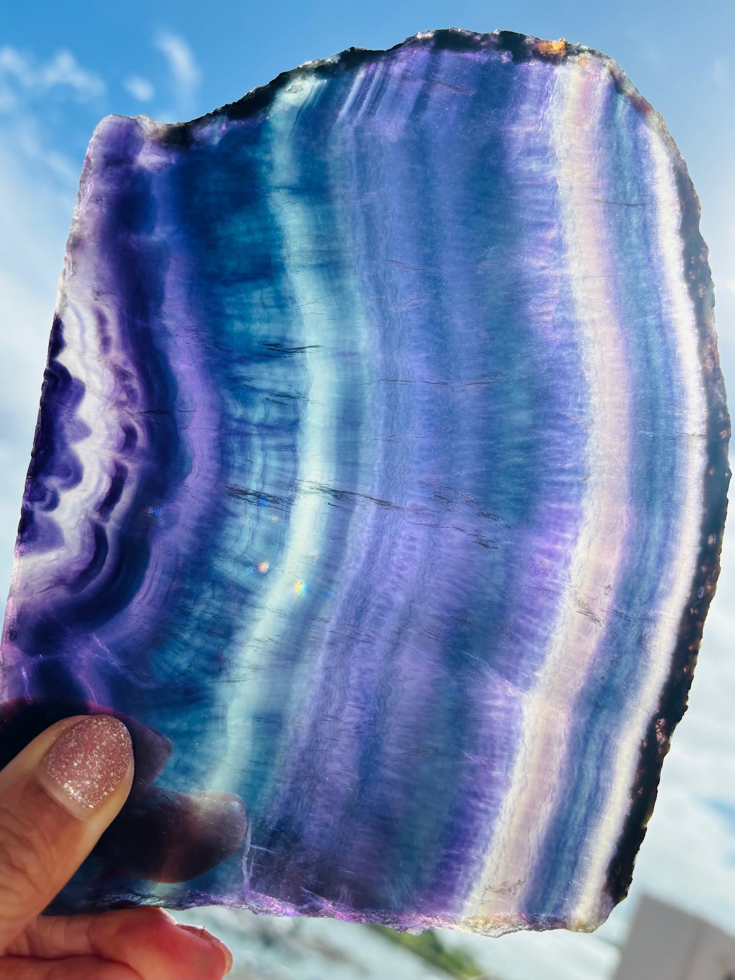 Fluorite Cluster 474G フローライト水晶 (スタンド付き)*