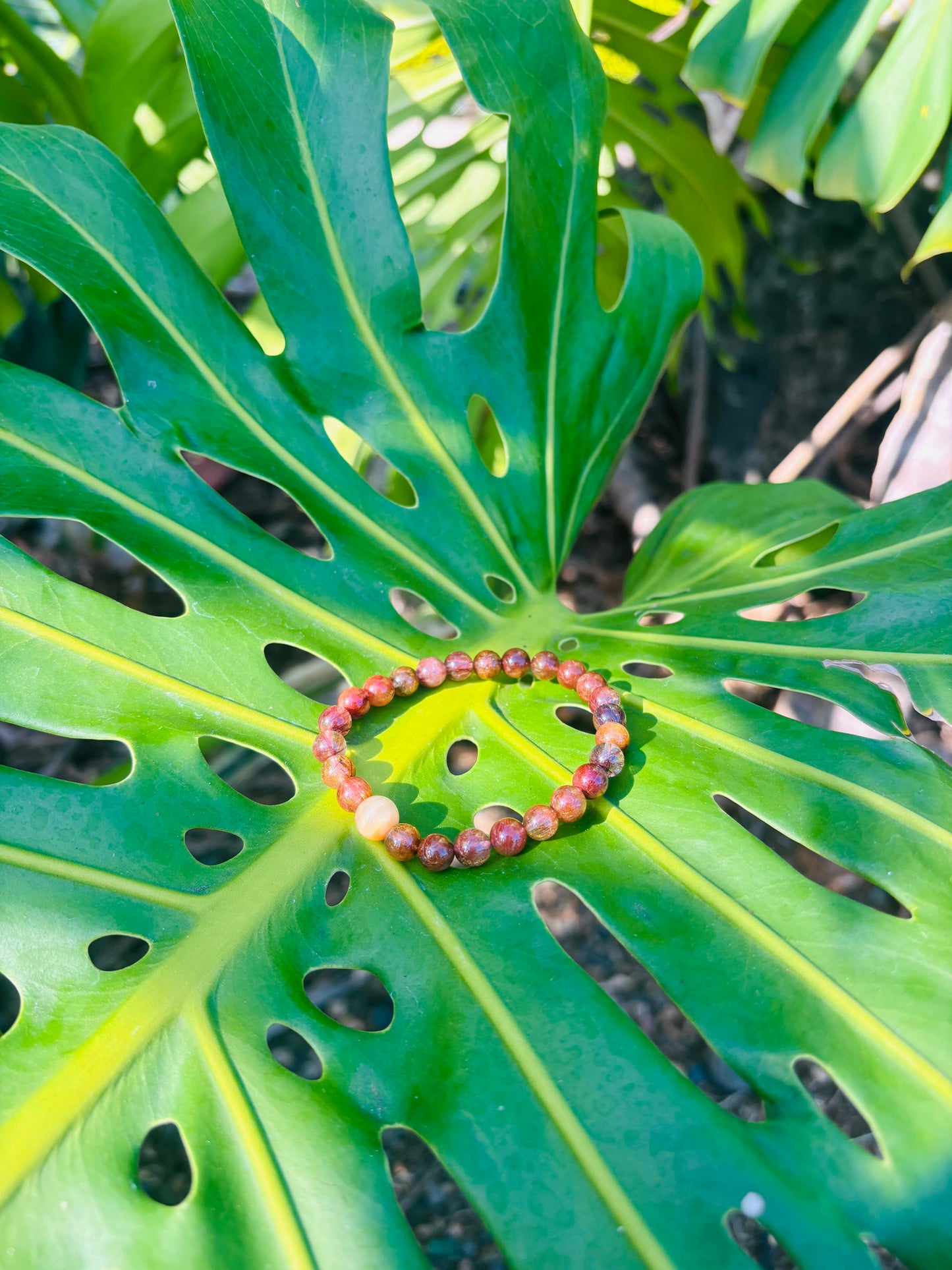 #Brown Rutile Bracelet 6.5mm