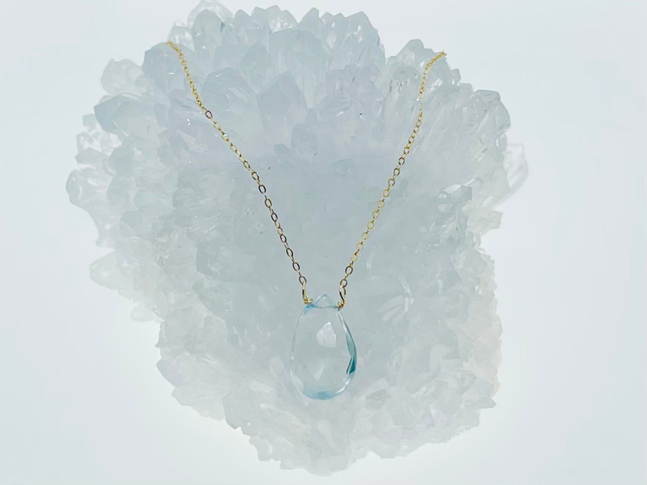 *Blue topaz Necklace