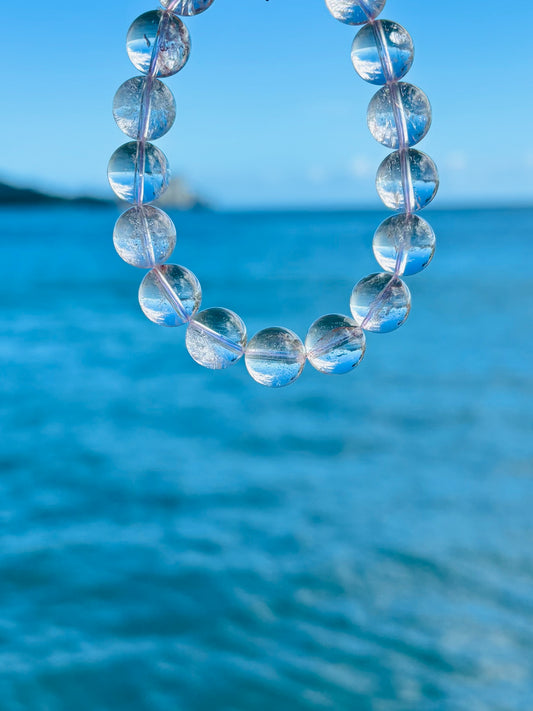 Hematite in Rose Quartz 10.5mm