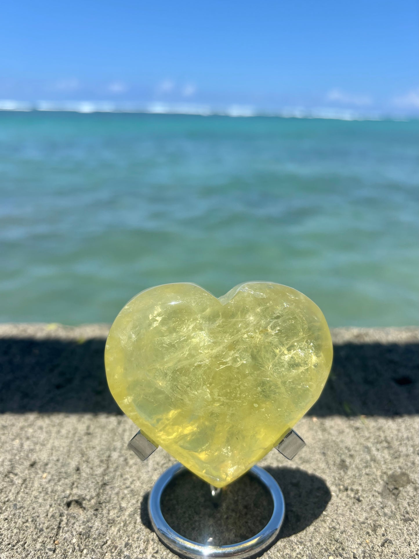 #Citrine  Heart with Rainbow