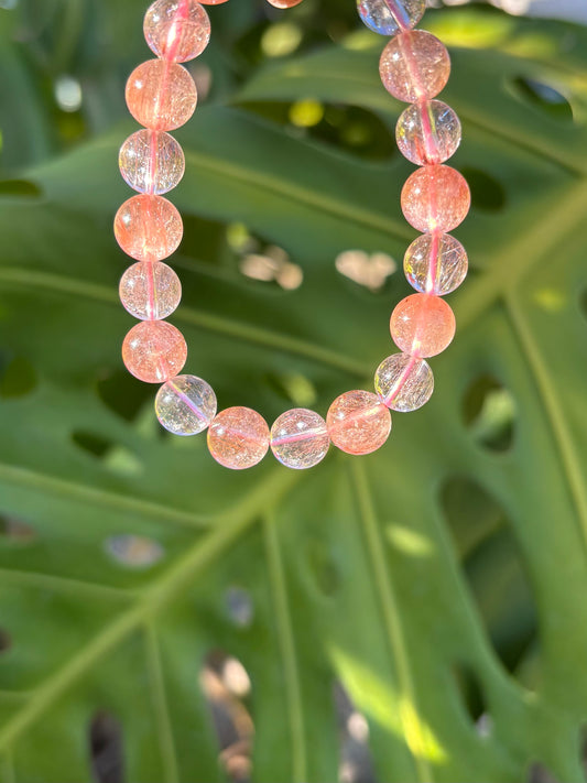 #激レアPink Rutile Quartz 8.5mm&9.5mm