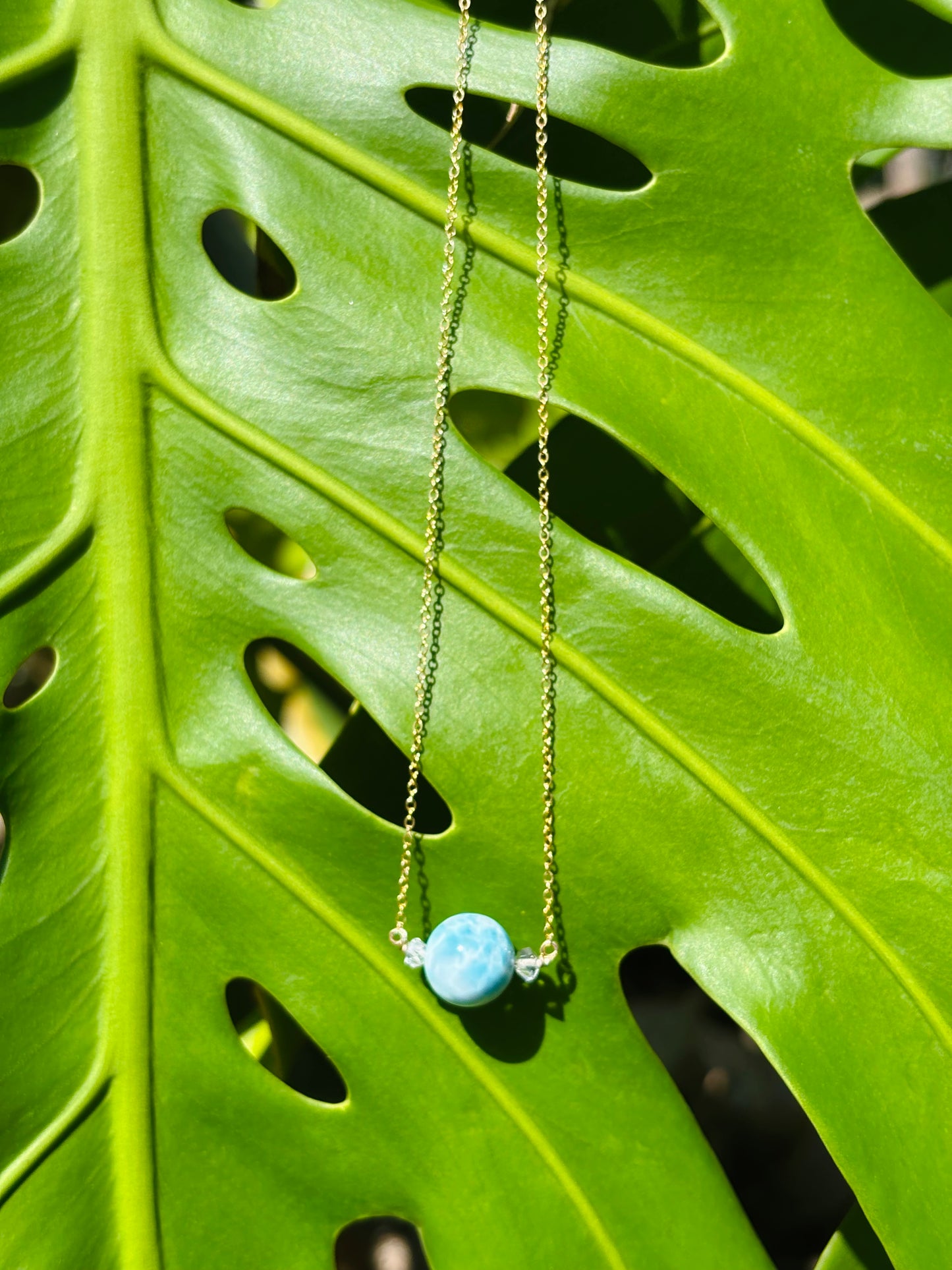Larimar Necklace 10mm