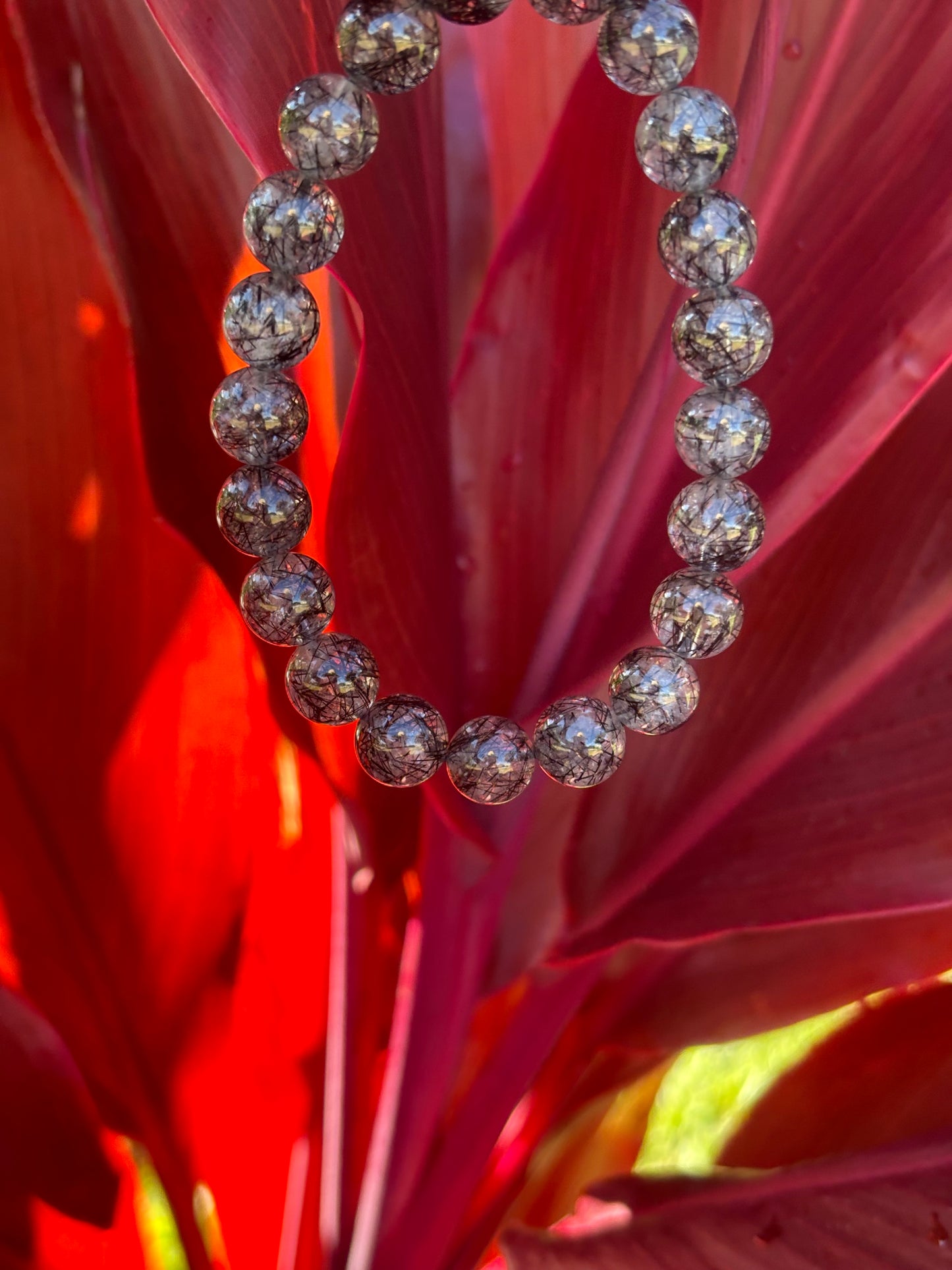 *Brack Rutile Quartz 10mm
