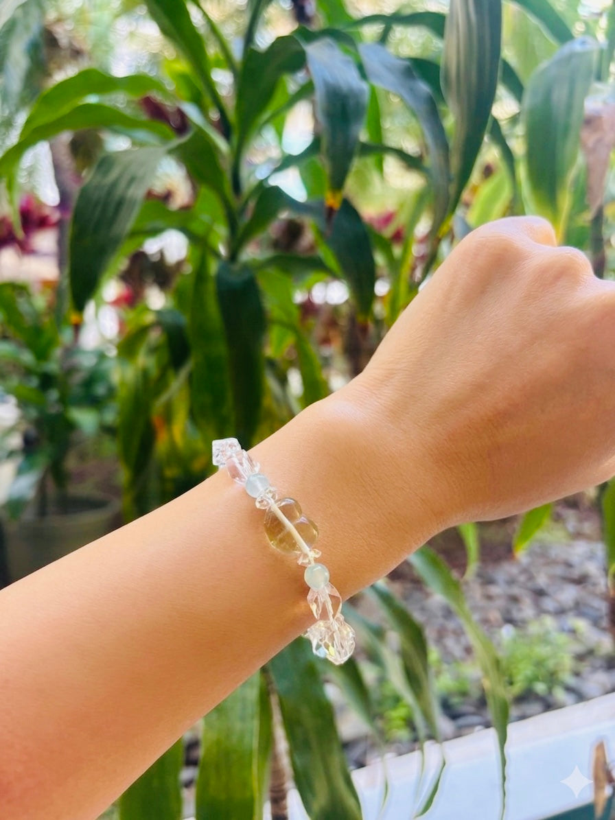 #ALOHA💛リビアングラスBracelet⓸