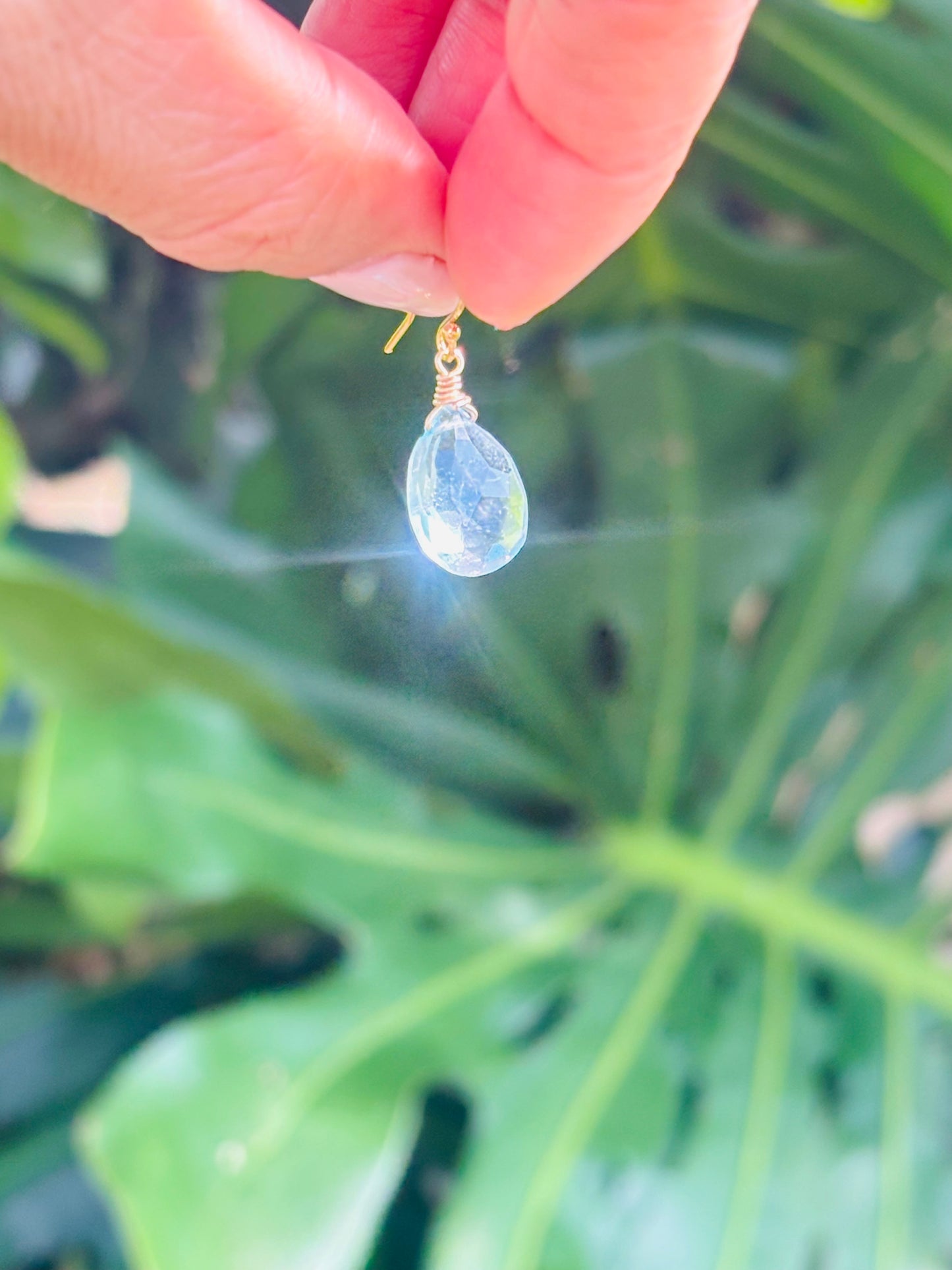 *Blue topaz ピアス