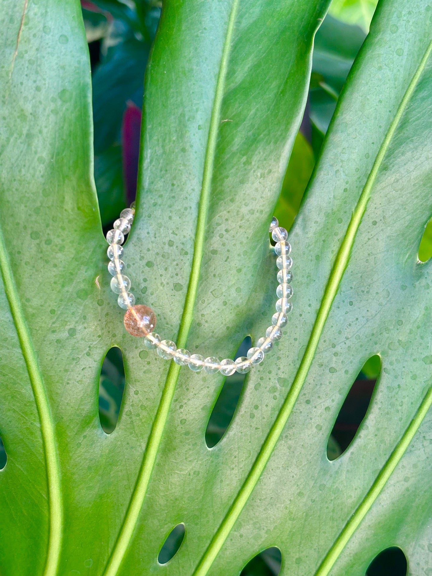 宇宙系のパワー🚀極上リビアングラス6mm+Sunstone
