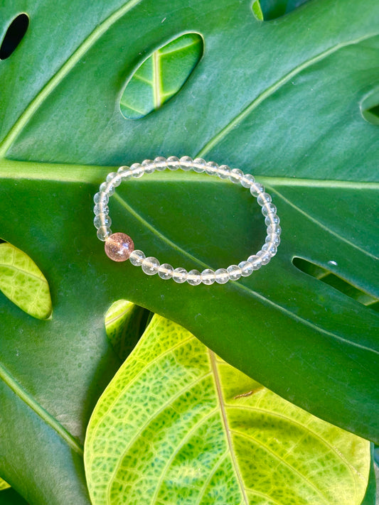 宇宙系のパワー🚀極上リビアングラス6mm+Sunstone