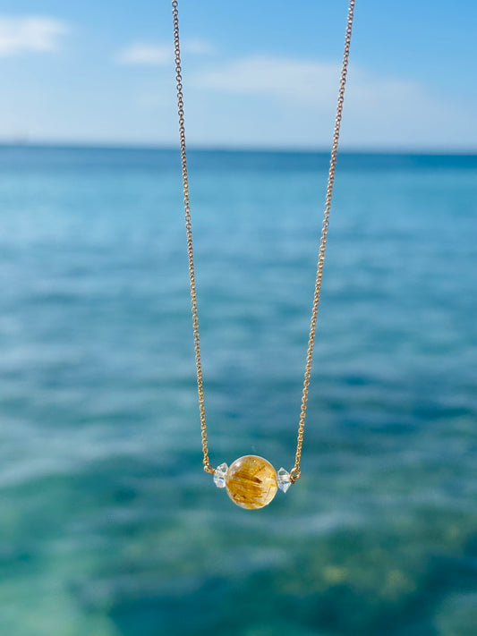 *Yellow Rutileネックレス