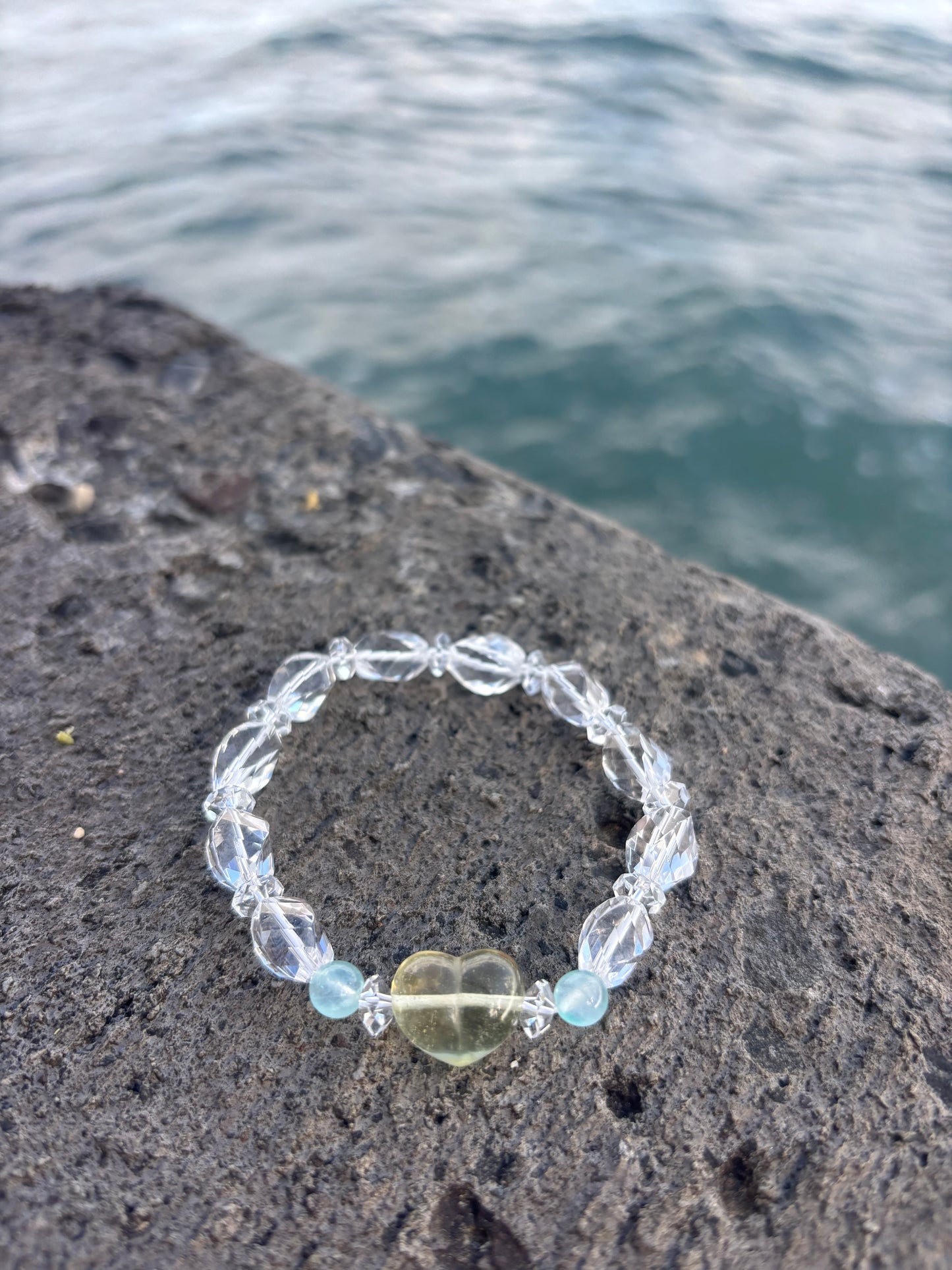 #ALOHA💛リビアングラスBracelet⓸