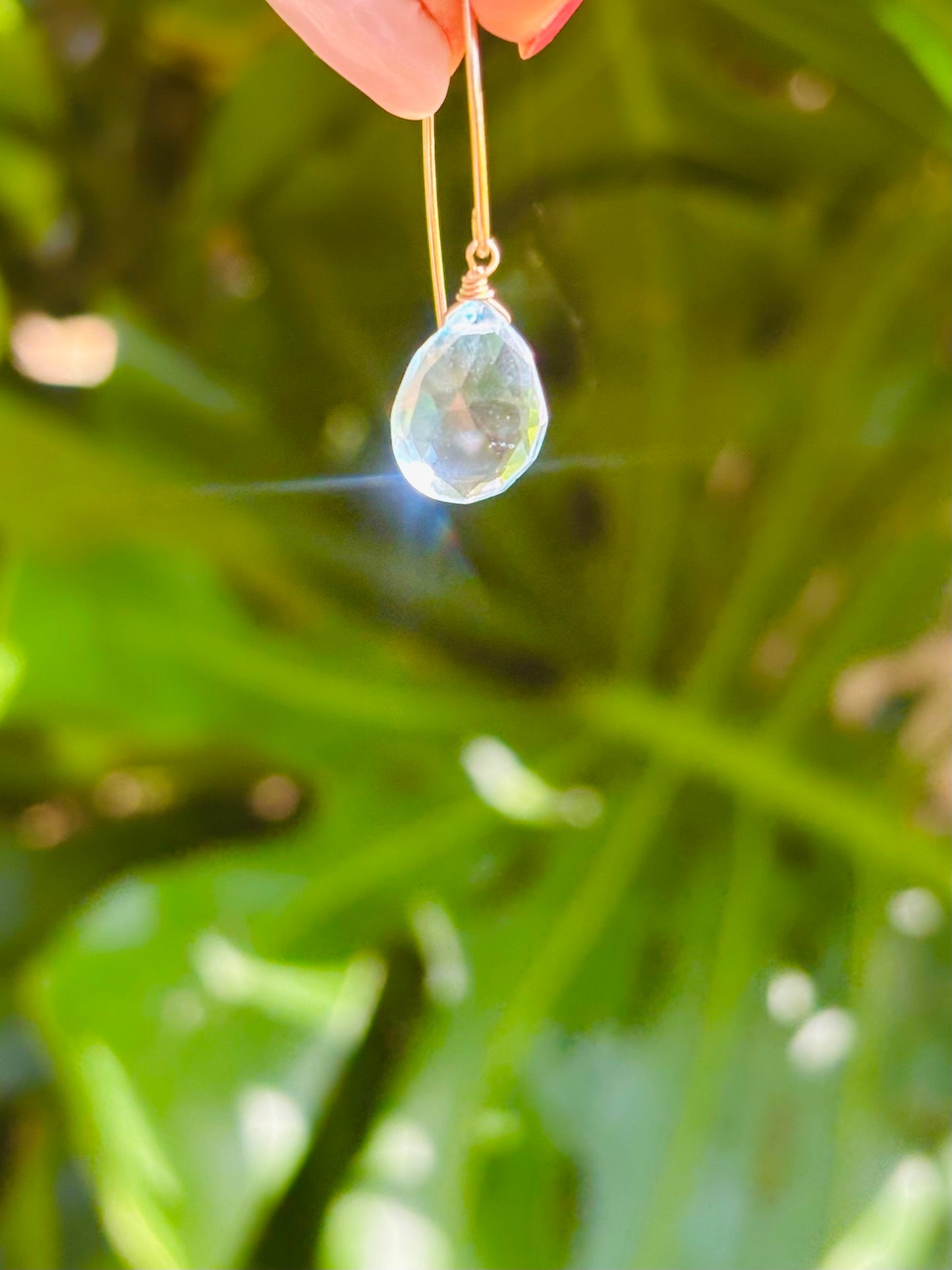 *Blue topaz Earrings