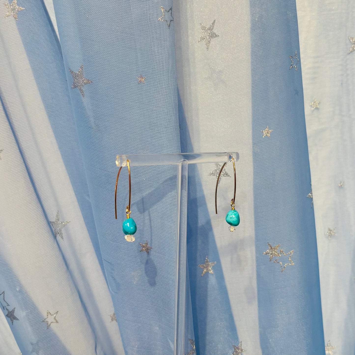 Sleeping beautyターコイズピアス