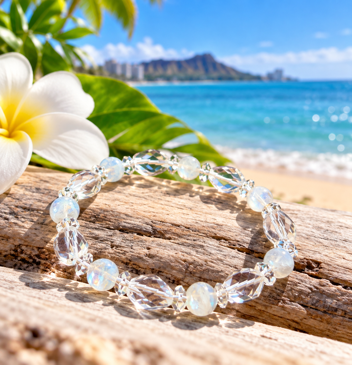 #Rainbow Moonstone Sparkle Crystal✨