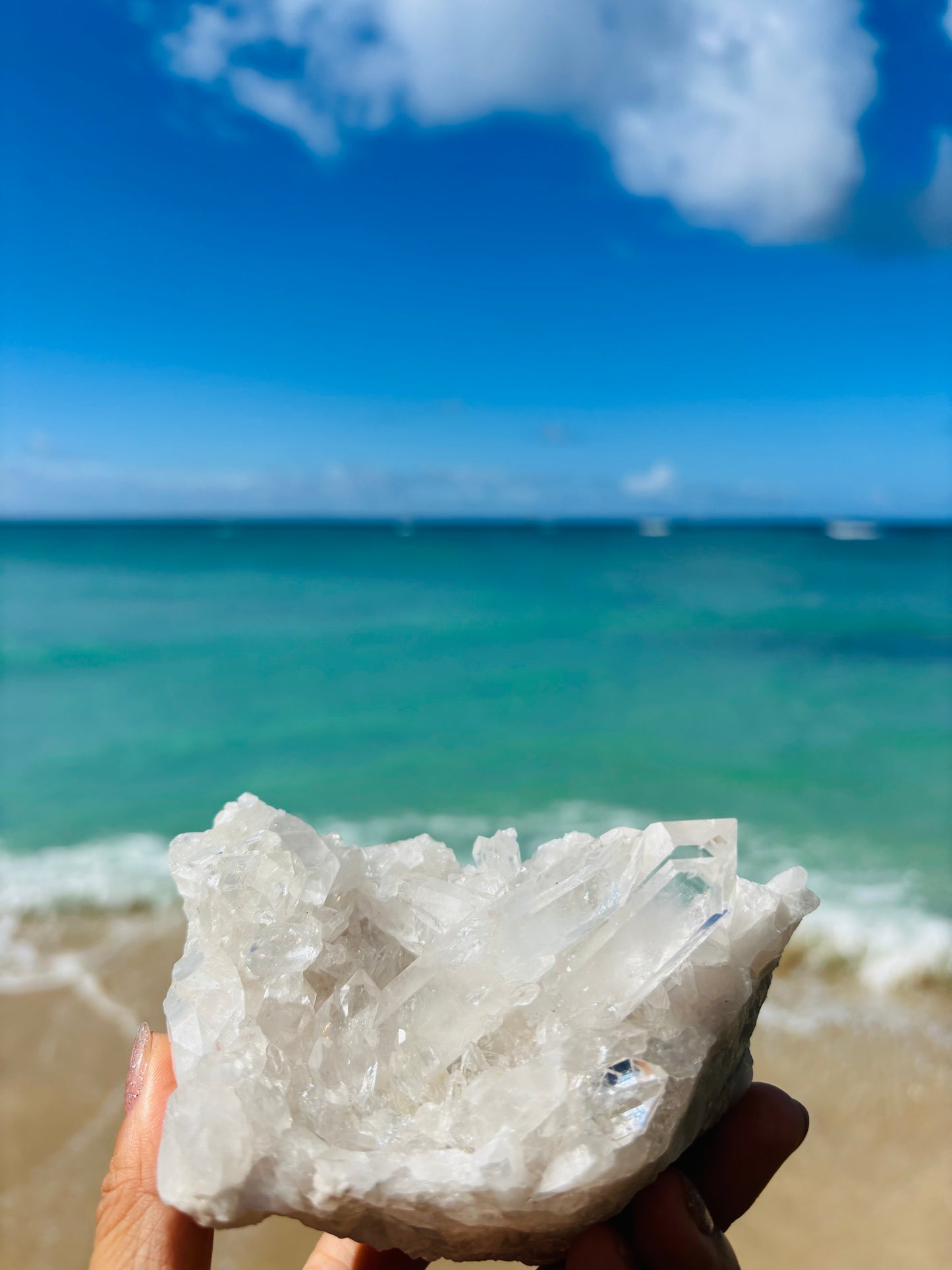 アメリカ産　水晶クラスター504gram