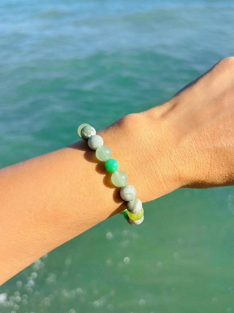 Jade × Green Aventurine × Chrysoprase Bracelet