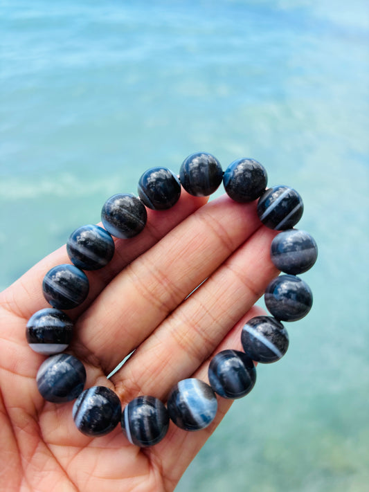 Blue opal bracelet 12.5mm