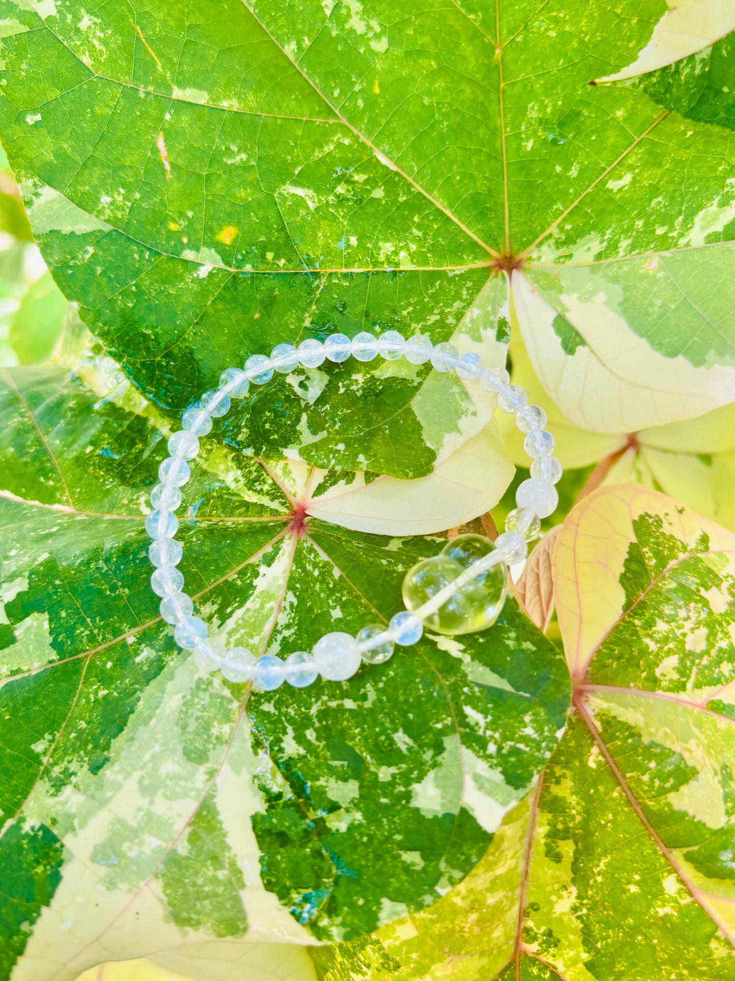 #ALOHA💛リビアングラスBracelet⓶