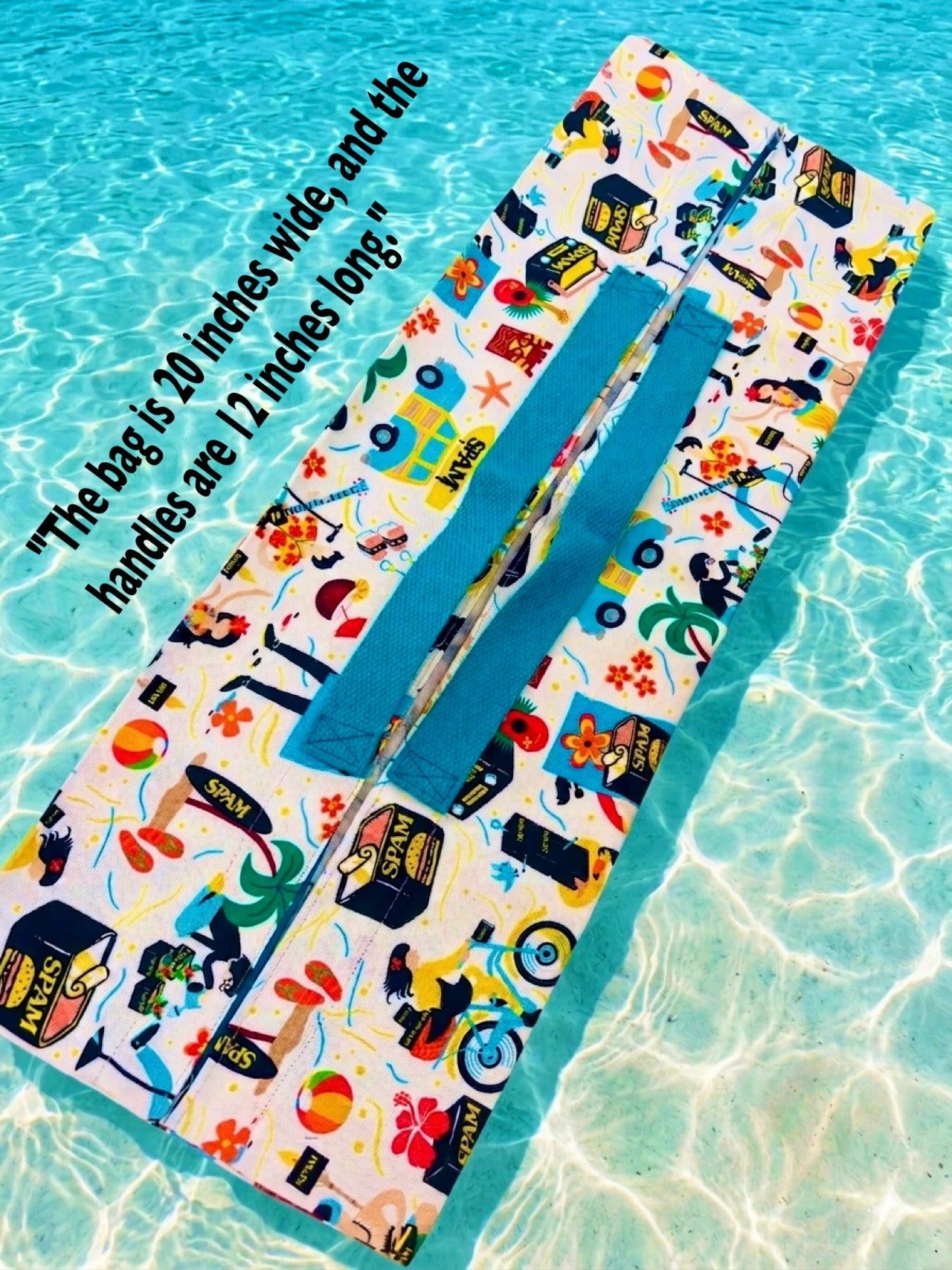 Handmade foldable Tote Bag with Hawaiian Life with Aloha