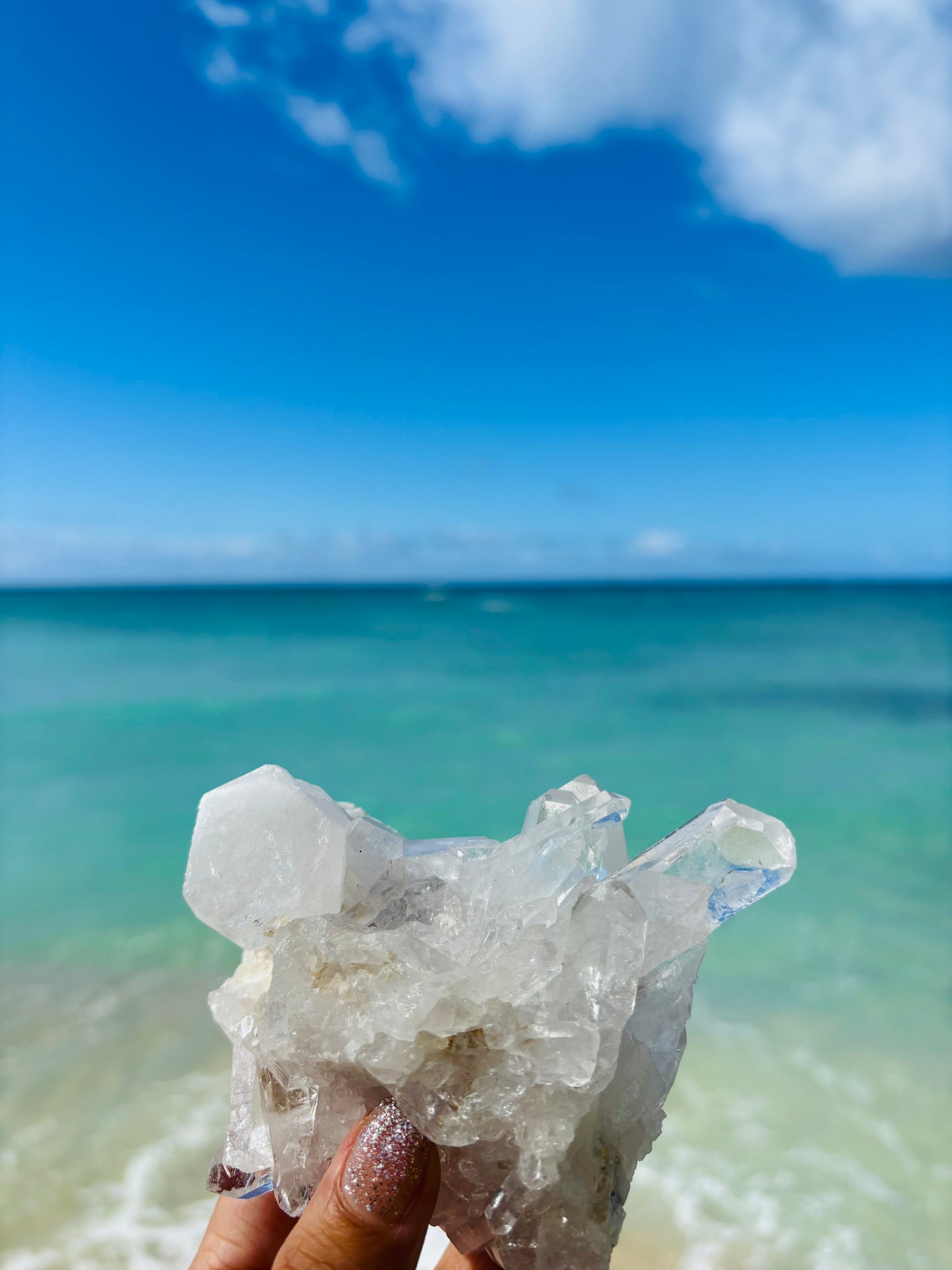 アメリカ産　水晶クラスター532gram