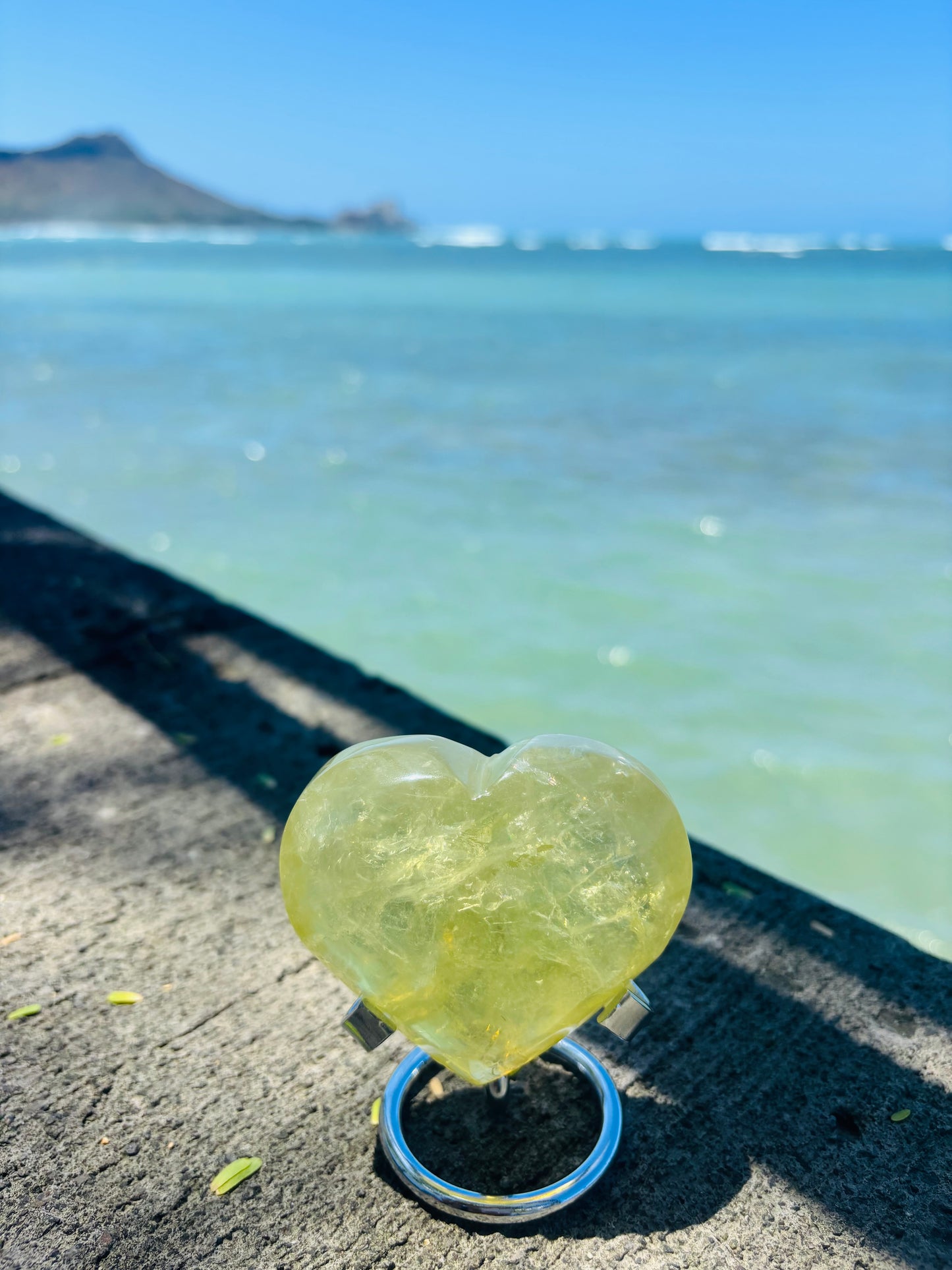 #Citrine  Heart with Rainbow