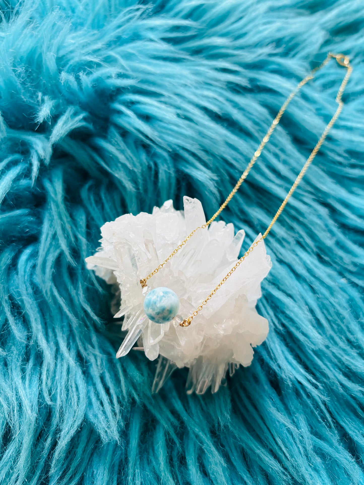 Larimar Necklace 10mm