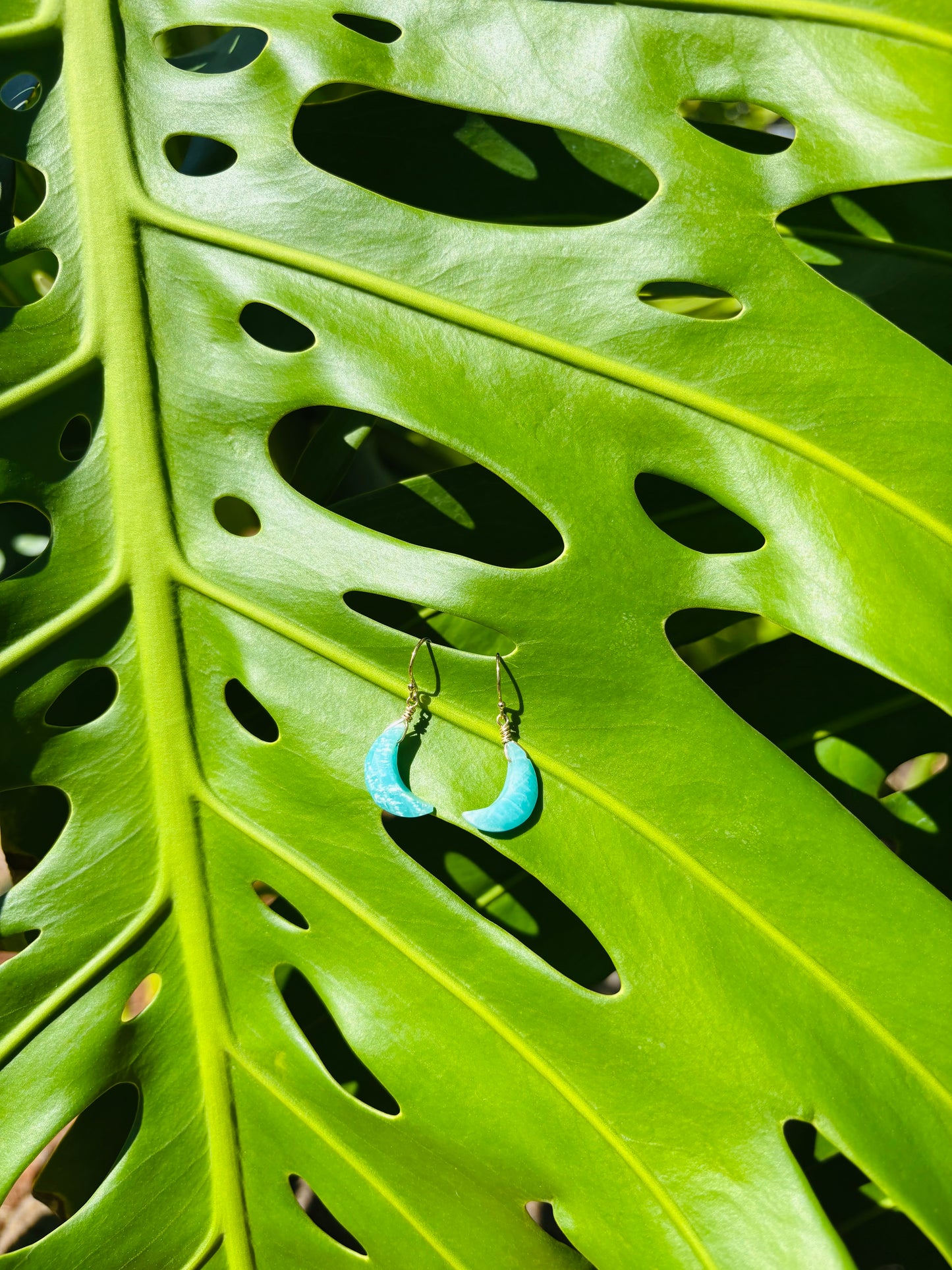Amazonite Earrings (月の雫)