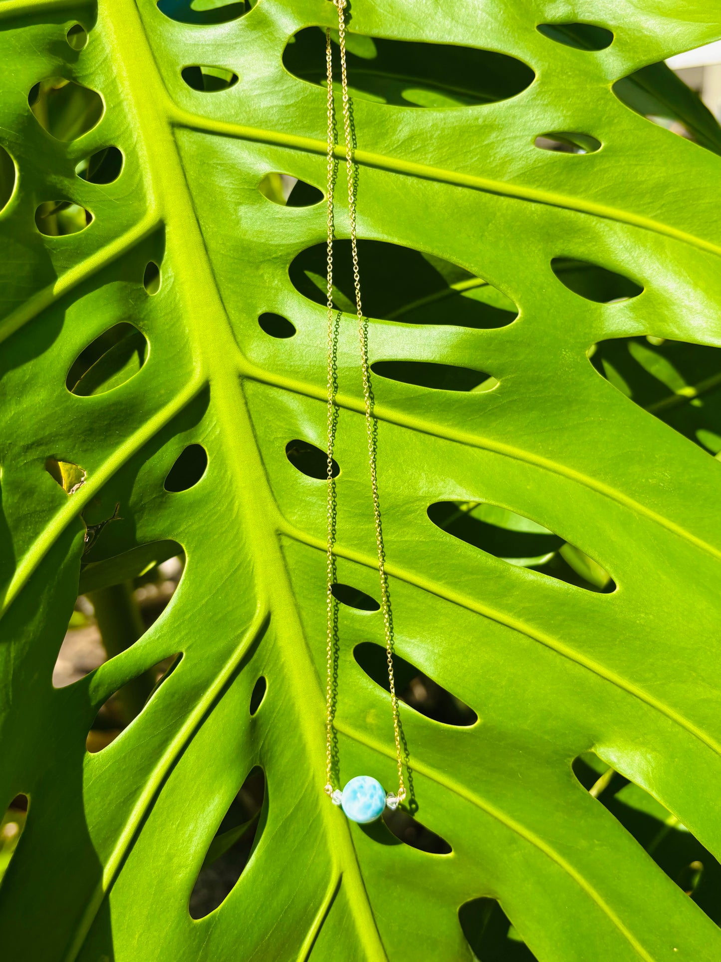 Larimar Necklace 10mm