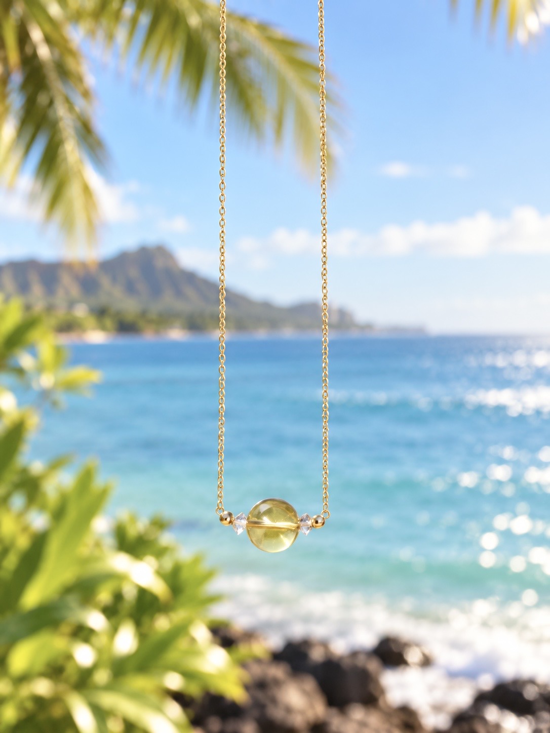 #Citrine Necklace 10.5mm