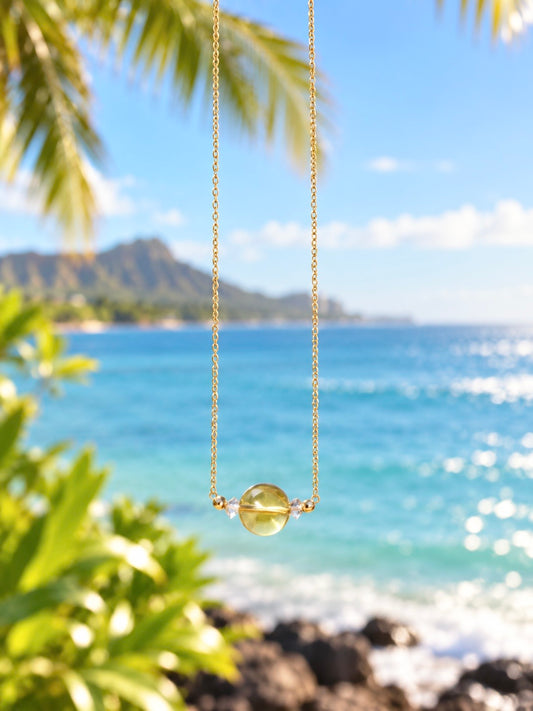 #Citrine Necklace 10.5mm