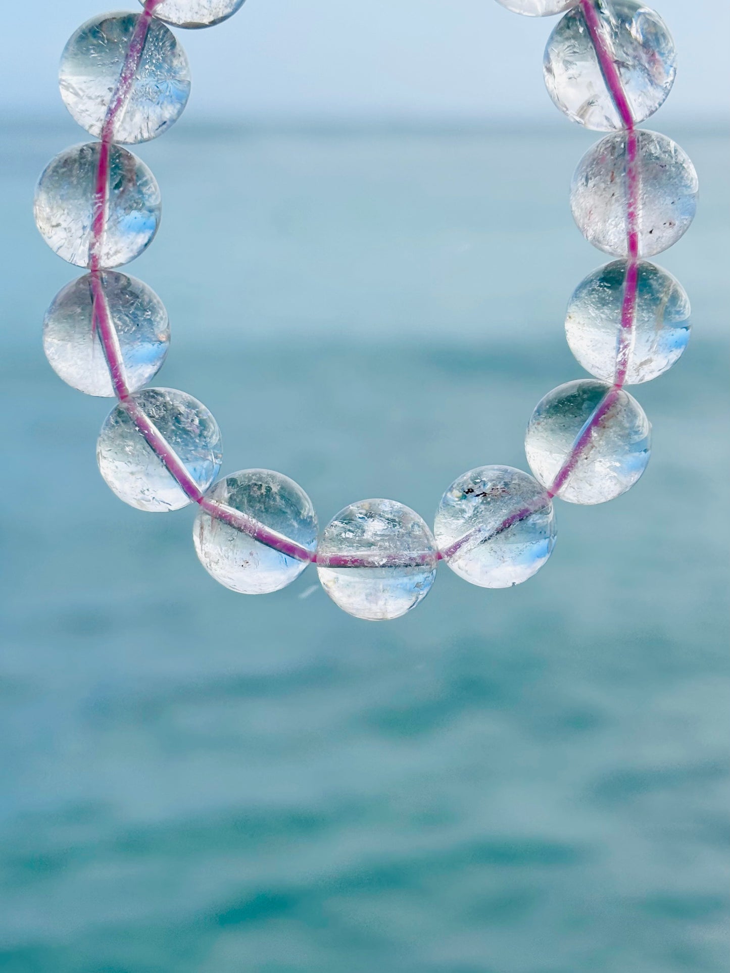 Hematite in  Rose Quartz 12mm