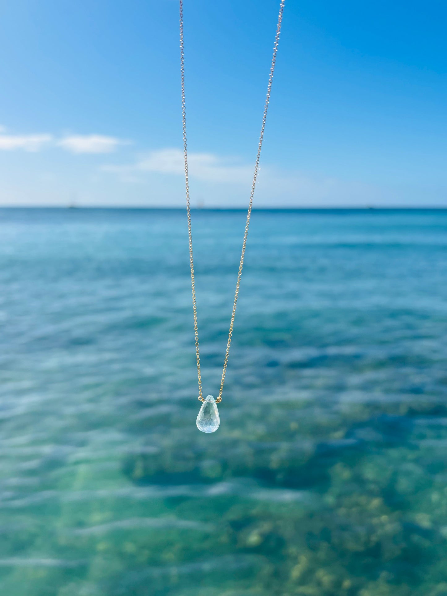 *Blue topaz Necklace