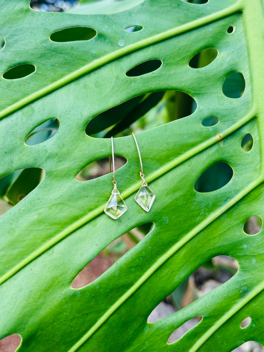 #Citrine dangle earrings