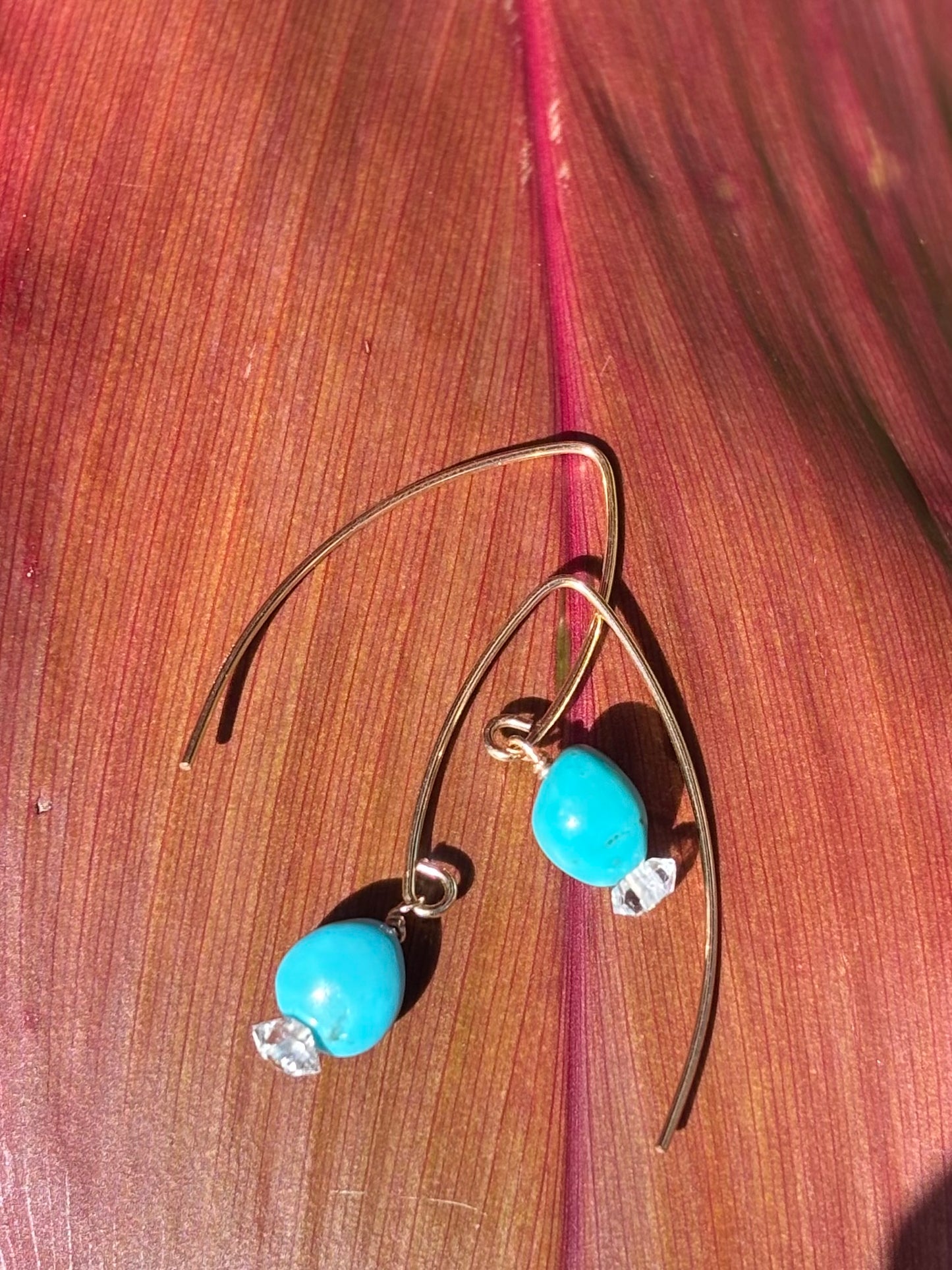 Sleeping beautyターコイズピアス