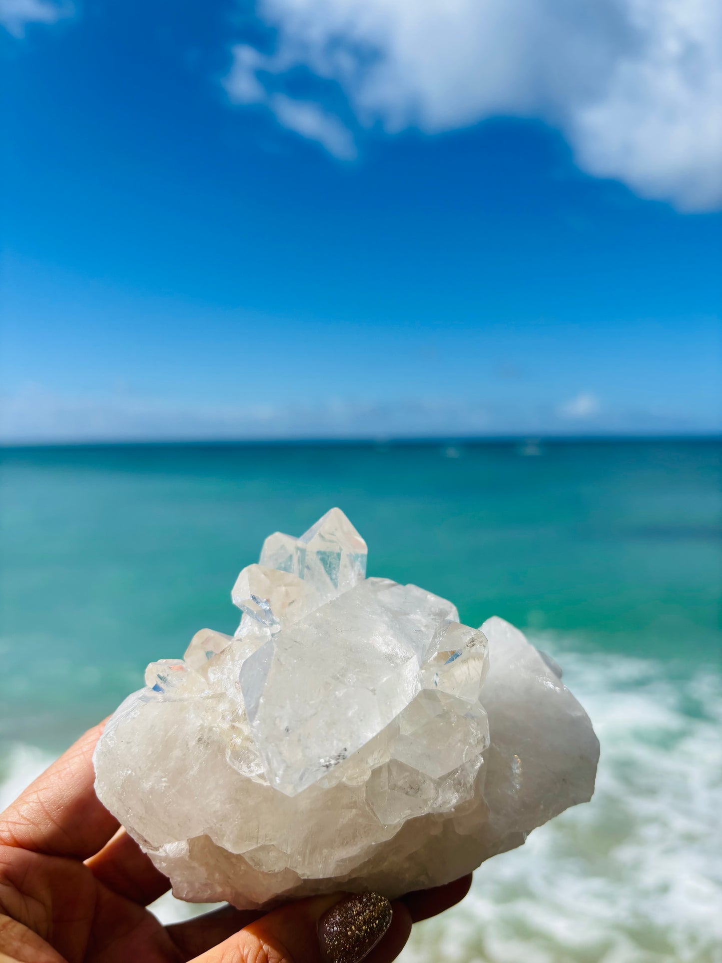アメリカ産　水晶クラスター504gram