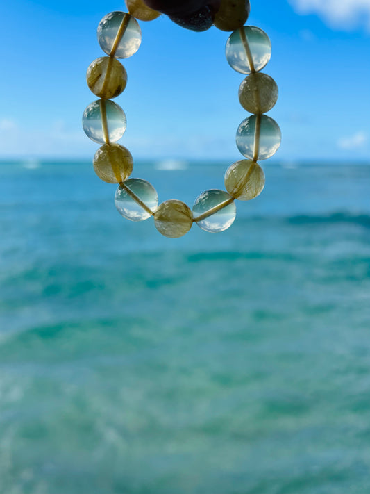 #Yellow Rutile & Lemon   Citrine