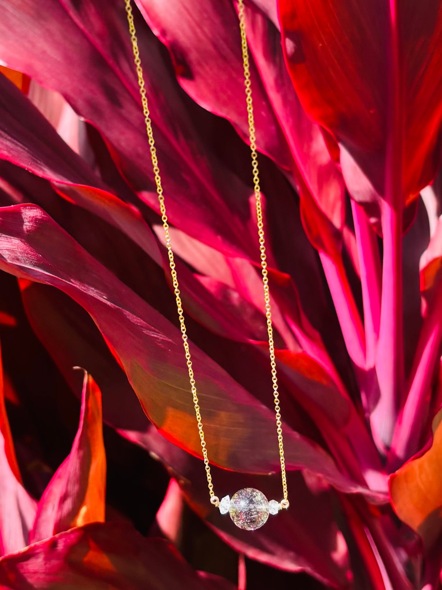 Black Rutile Necklace 11mm