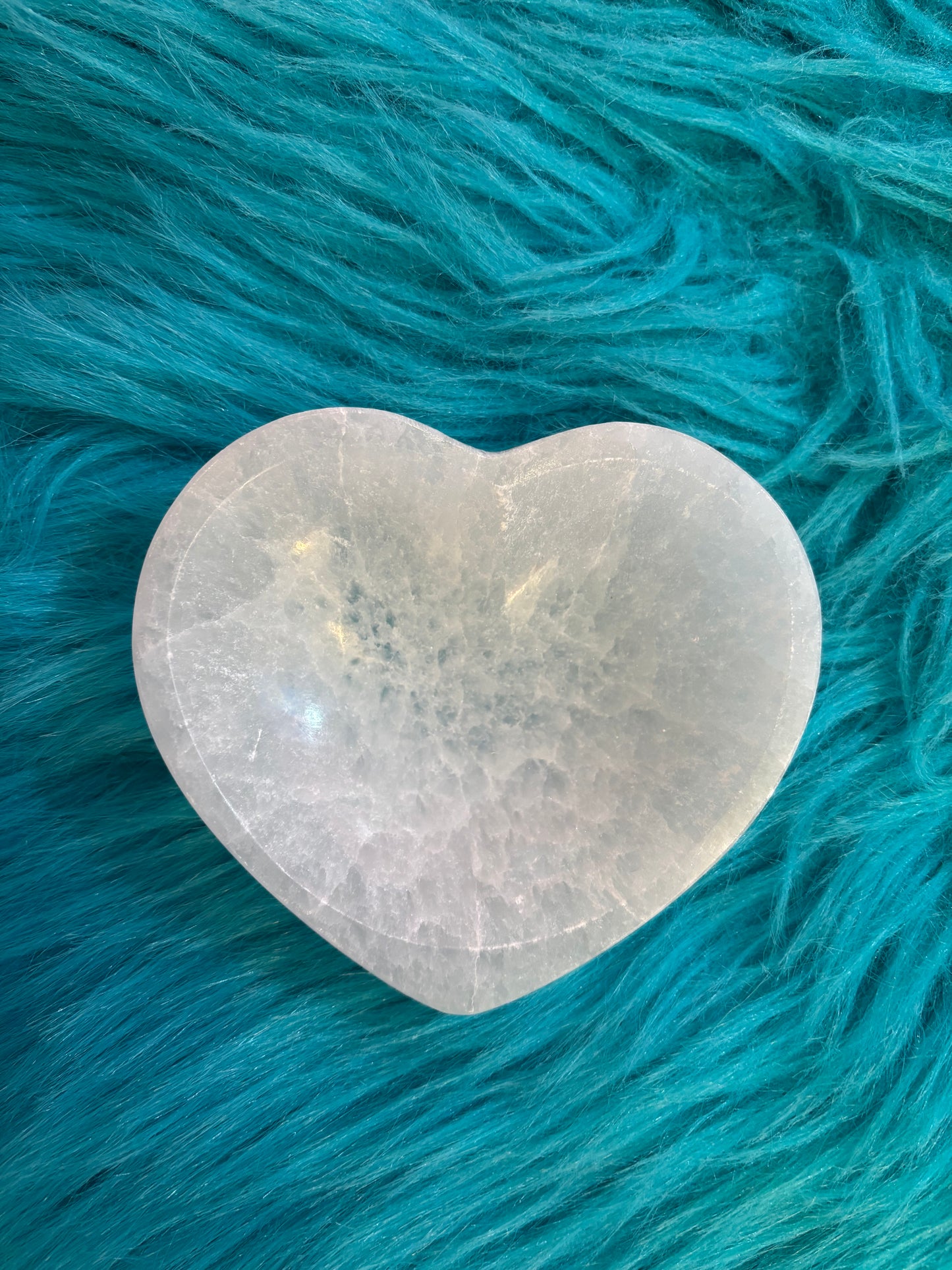 Selenite Crystal Heart Tray